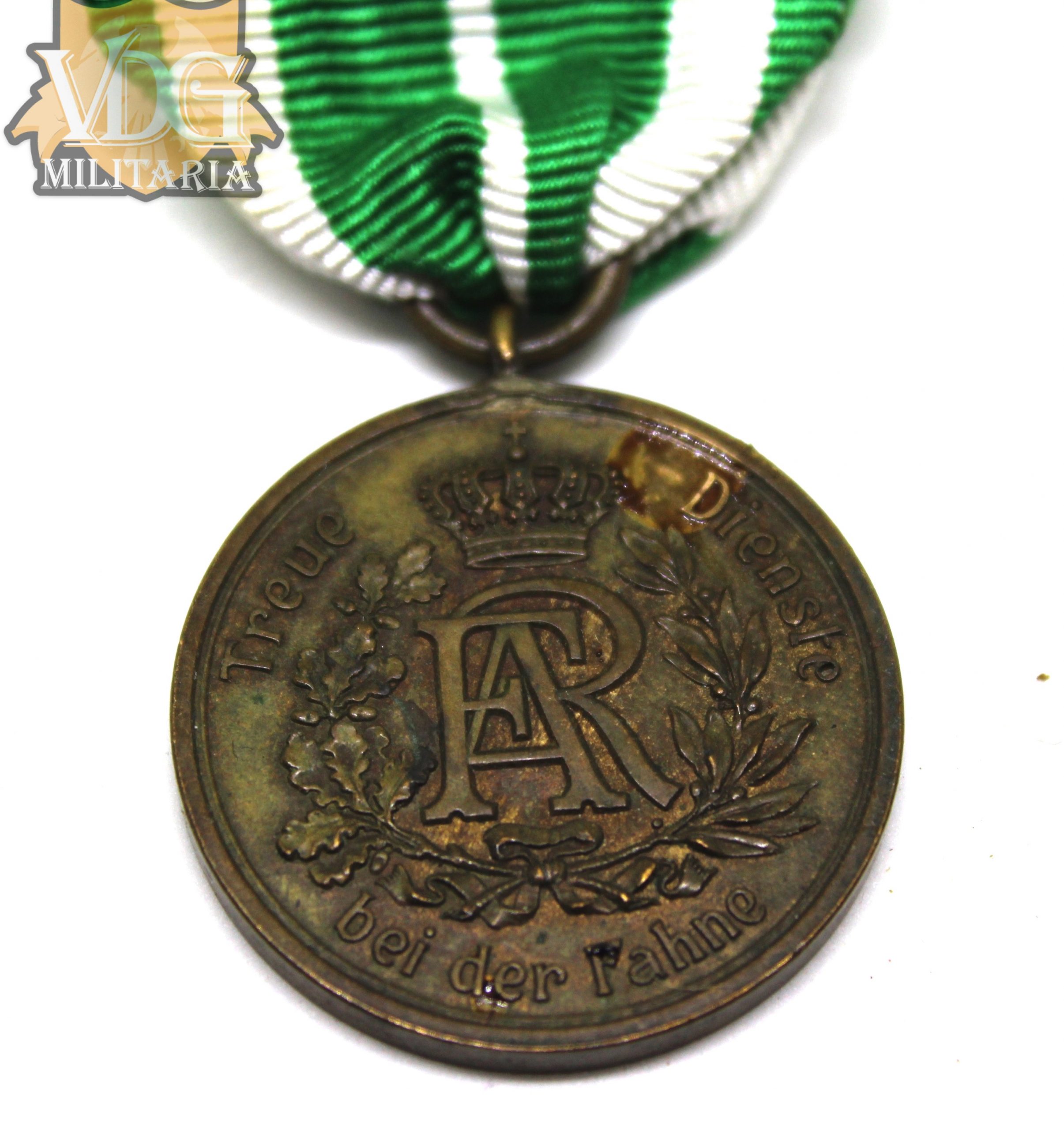 WW1 German Saxon Long Service Medal for NCOs II Class (12 Years Service, Replacement Ribbon) - Image 4