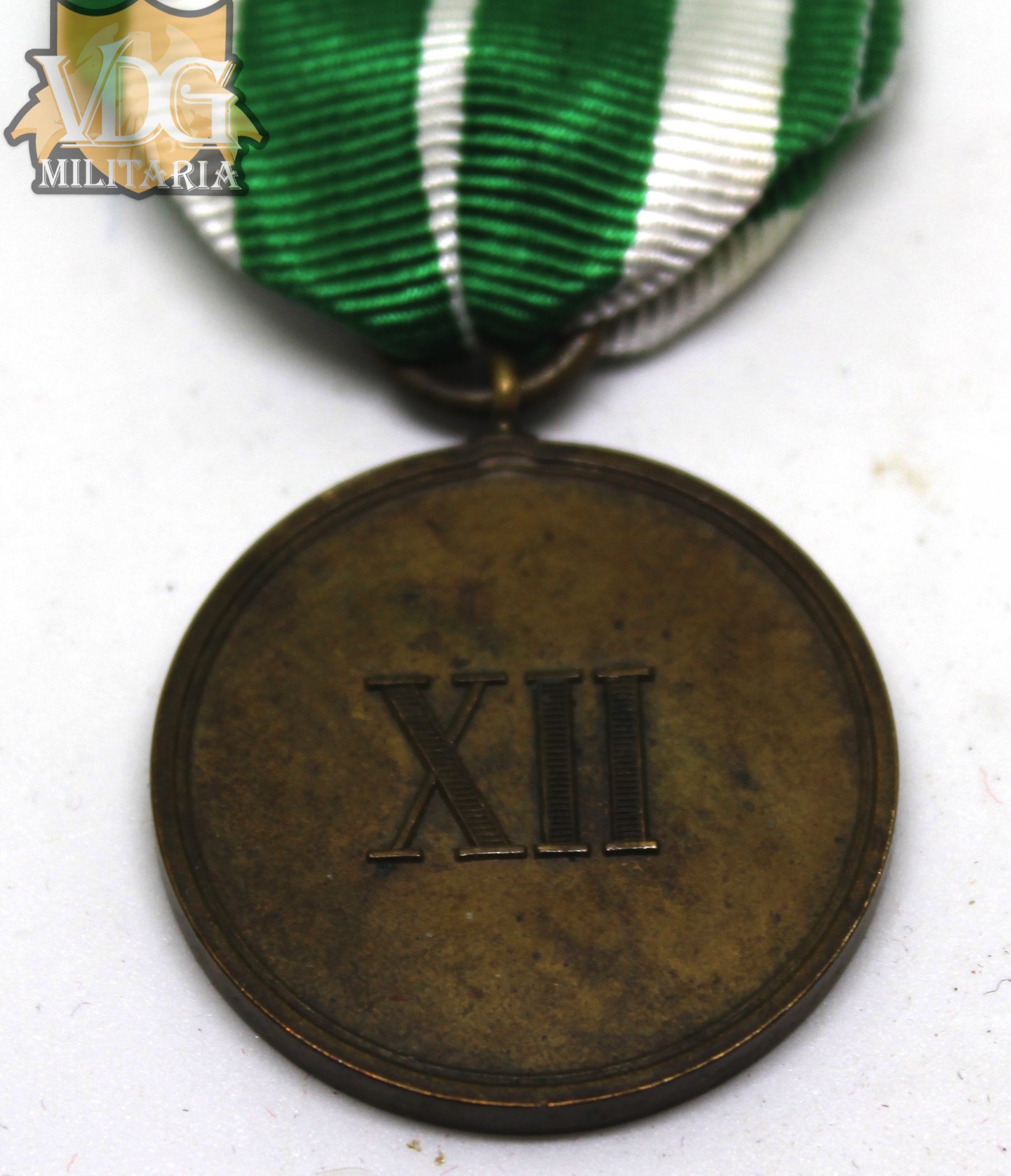 WW1 German Saxon Long Service Medal for NCOs II Class (12 Years Service, Replacement Ribbon) - Image 2