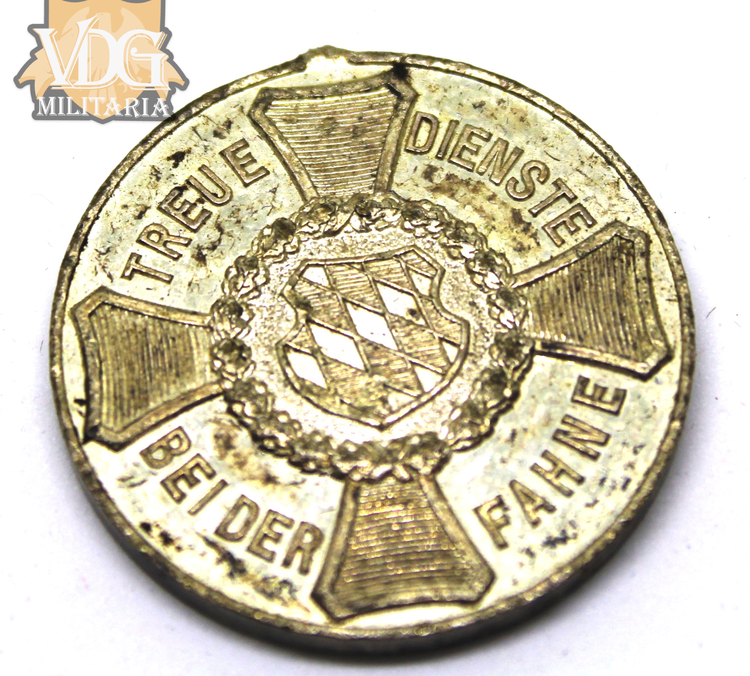 WW1 Era Bavarian Long Service Medal III Class for 9 Years – “Treue Dienste bei der Fahne”