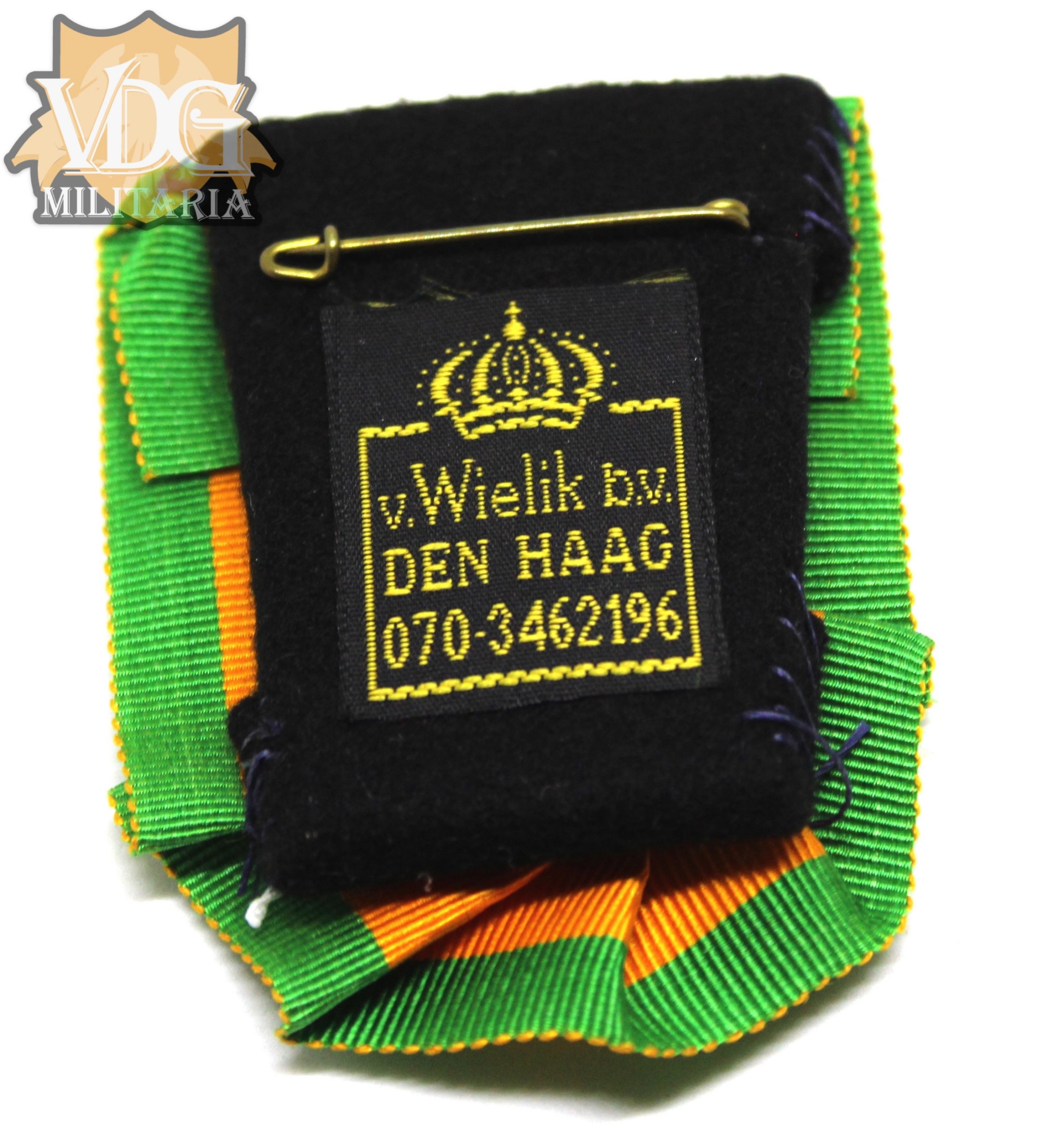 Kingdom of The Netherlands Dutch WW2 Commemorative War Cross Paraded Mounted Medal - Image 3