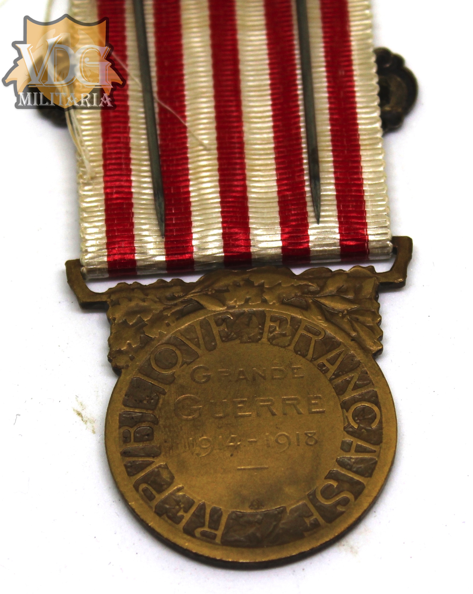 WW1 French 1914 1918 Commemorative War Medal "Médaille commémorative de la guerre 1914–1918" - Image 7