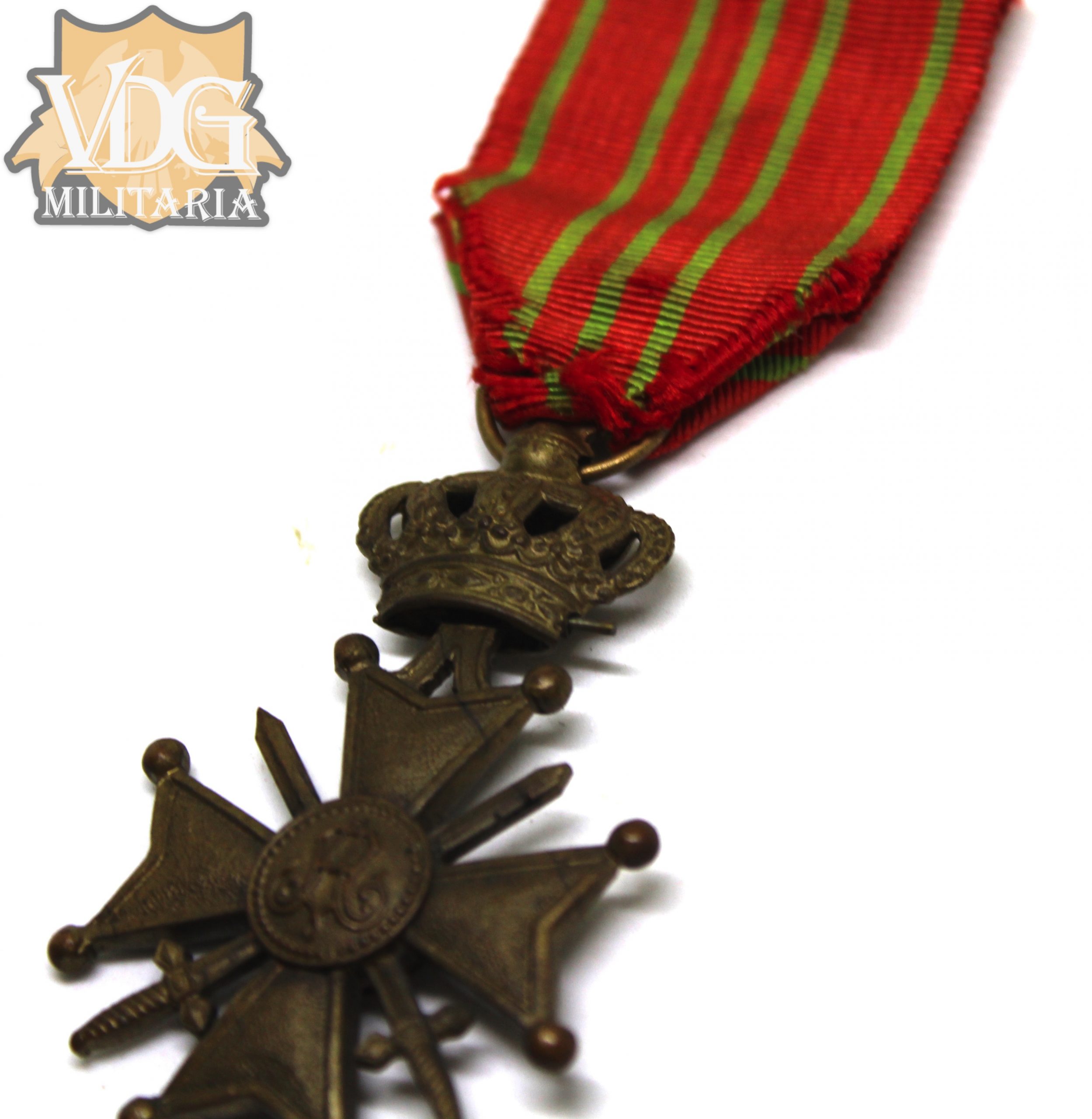 WW1 Kingdom of Belgium Belgian War Cross Medal - Image 5