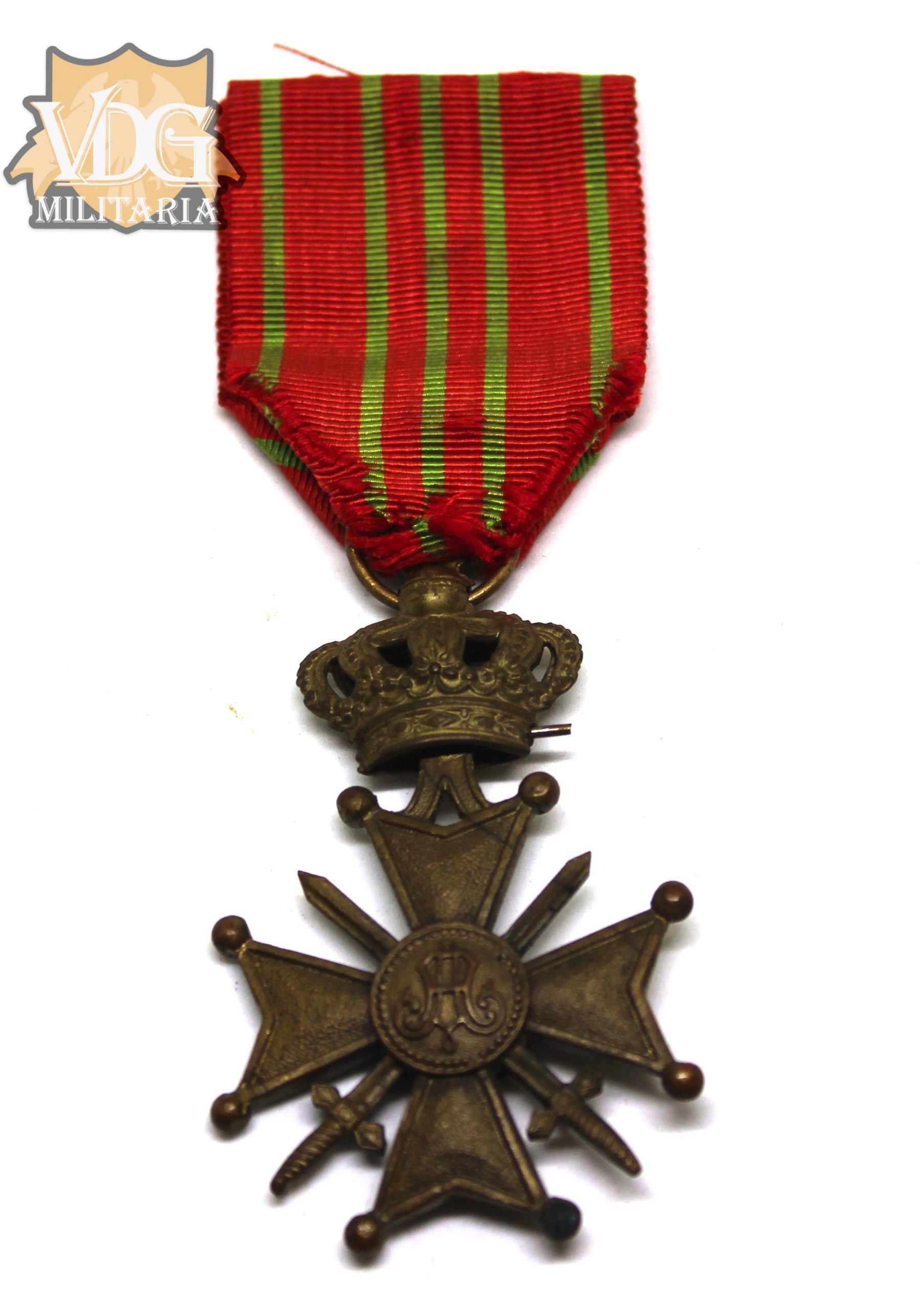 WW1 Kingdom of Belgium Belgian War Cross Medal - Image 4