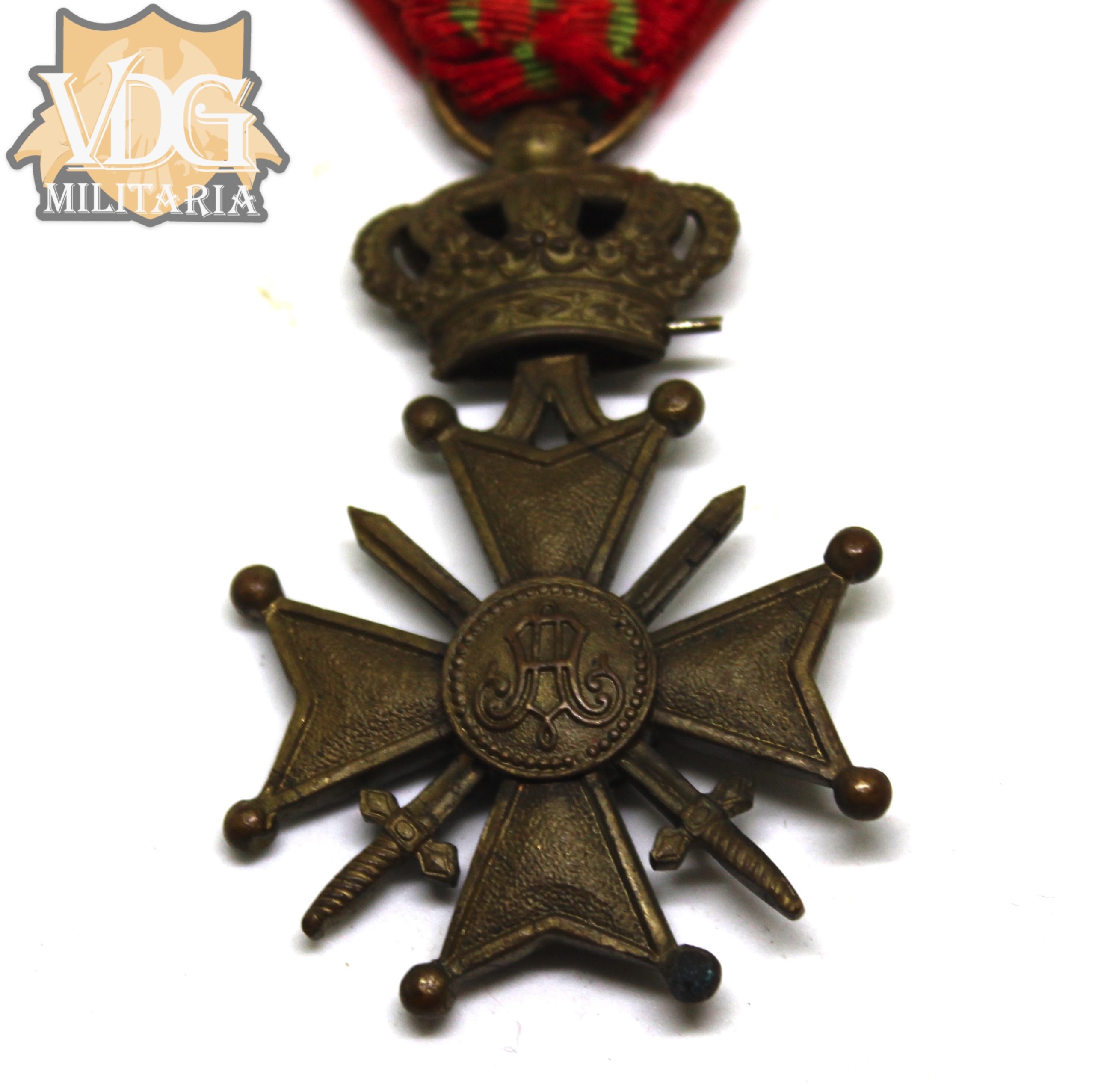 WW1 Kingdom of Belgium Belgian War Cross Medal - Image 3