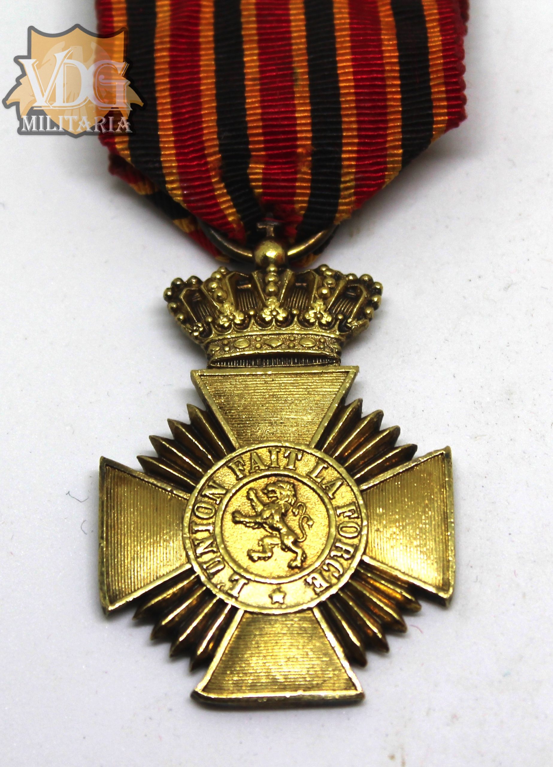 Kingdom of Belgium Military Decoration (Long Service Medal) Medal Pre 1952 - Image 9