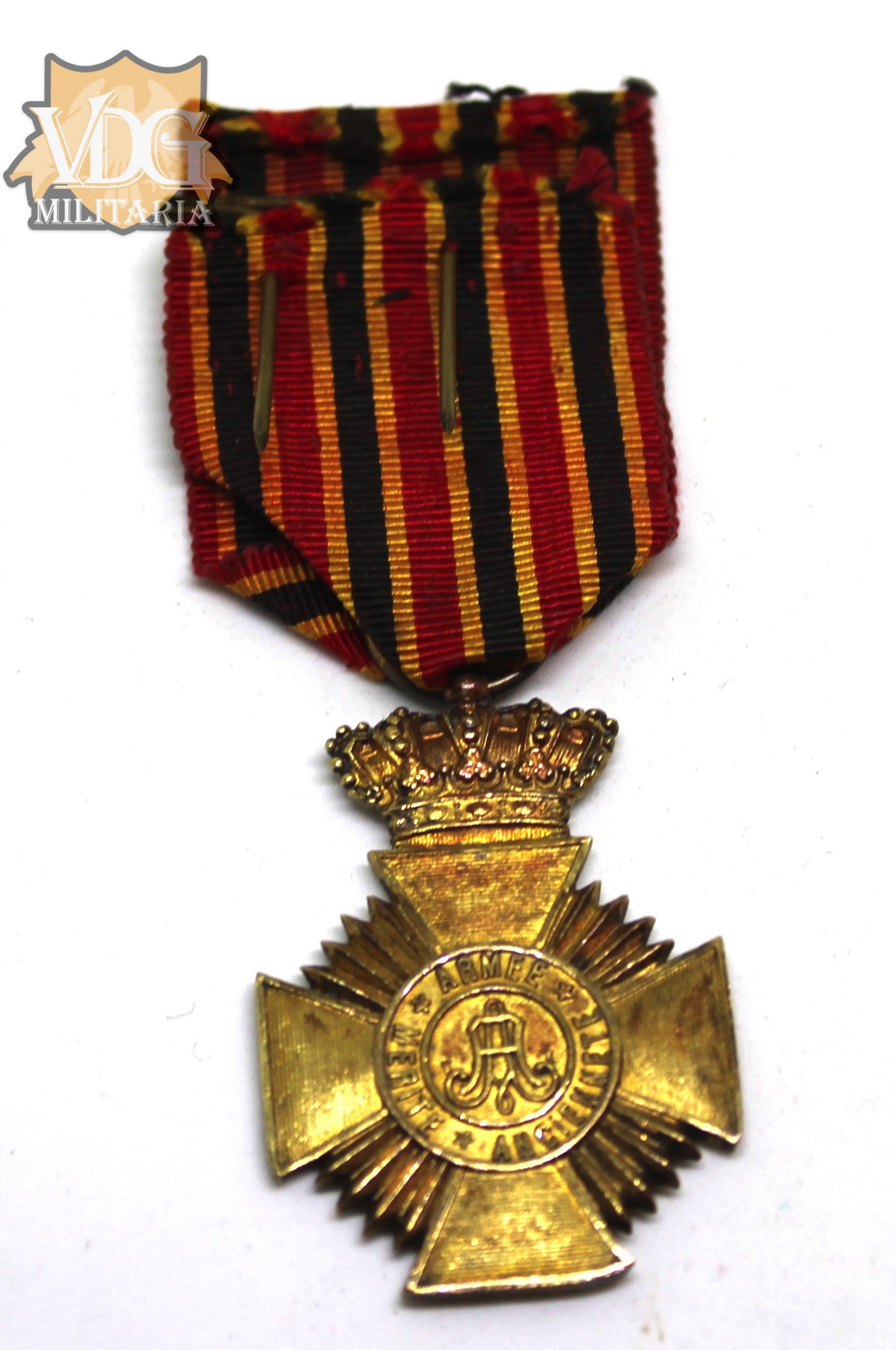 Kingdom of Belgium Military Decoration (Long Service Medal) Medal Pre 1952 - Image 6