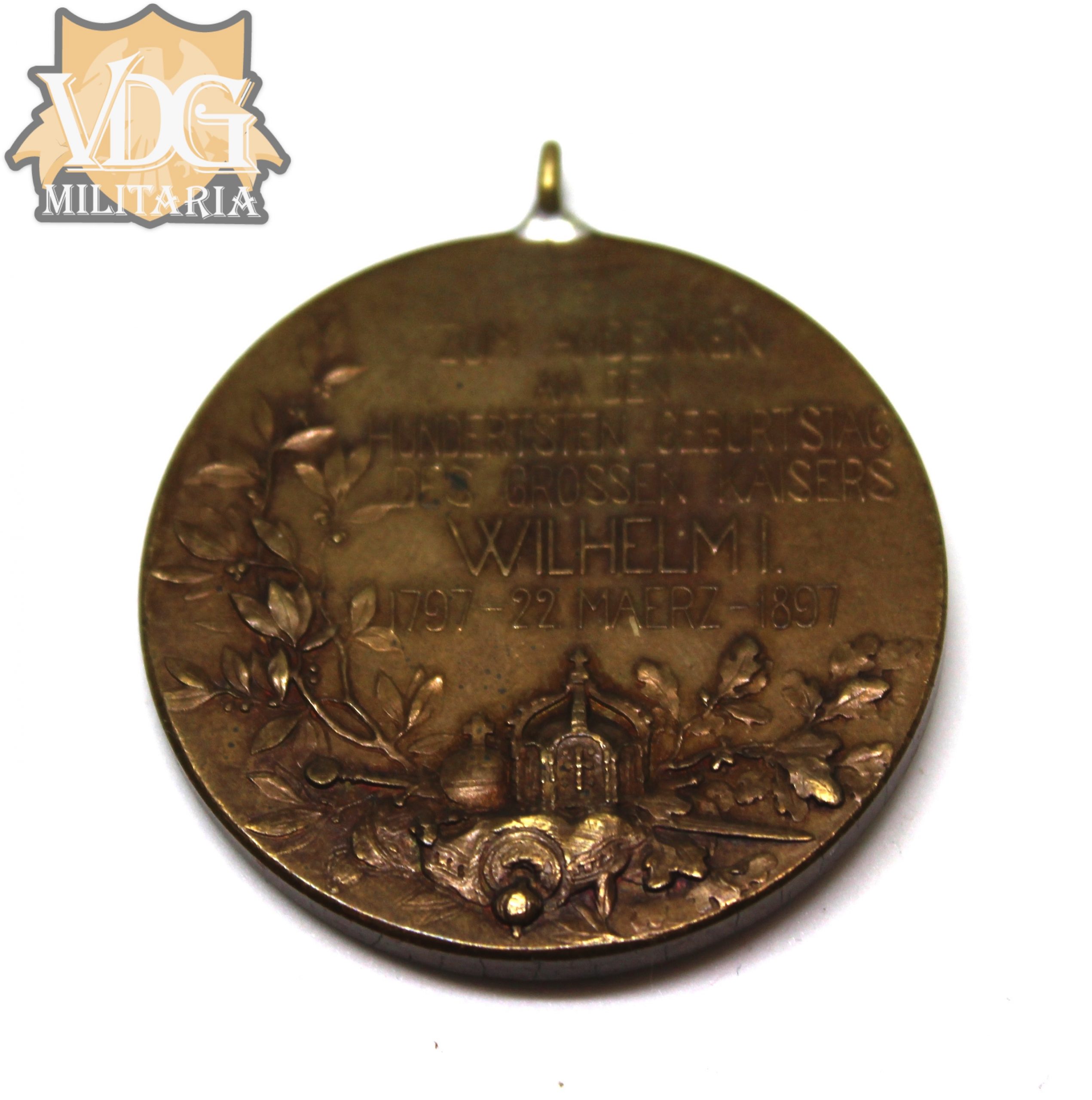 Pre WW1 German The Kaiser Wilhelm Memorial Medal (Kaiser-Wilhelm-Erinnerungsmedaille Zentenarmedaille) - Image 5