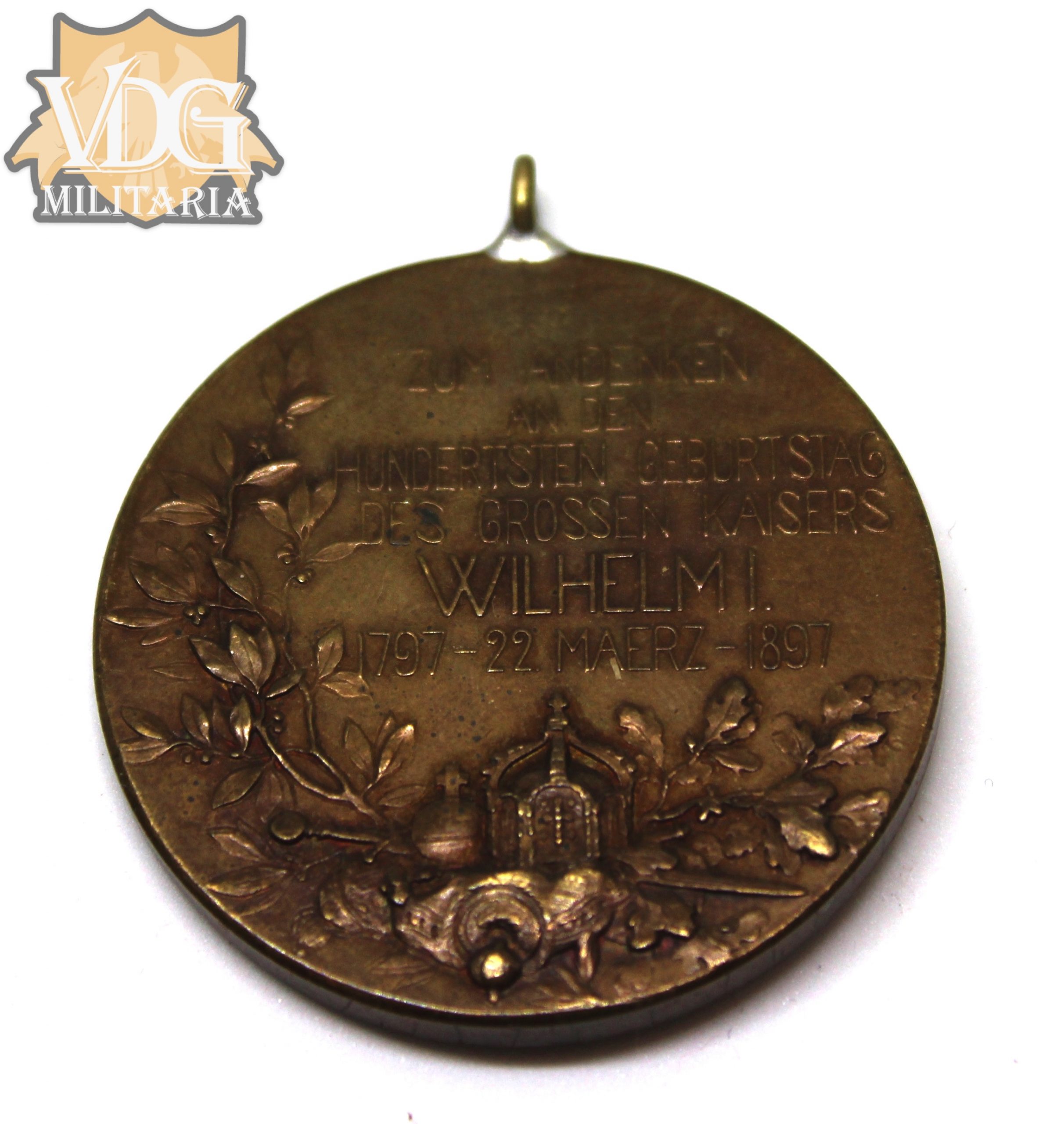 Pre WW1 German The Kaiser Wilhelm Memorial Medal (Kaiser-Wilhelm-Erinnerungsmedaille Zentenarmedaille) - Image 4