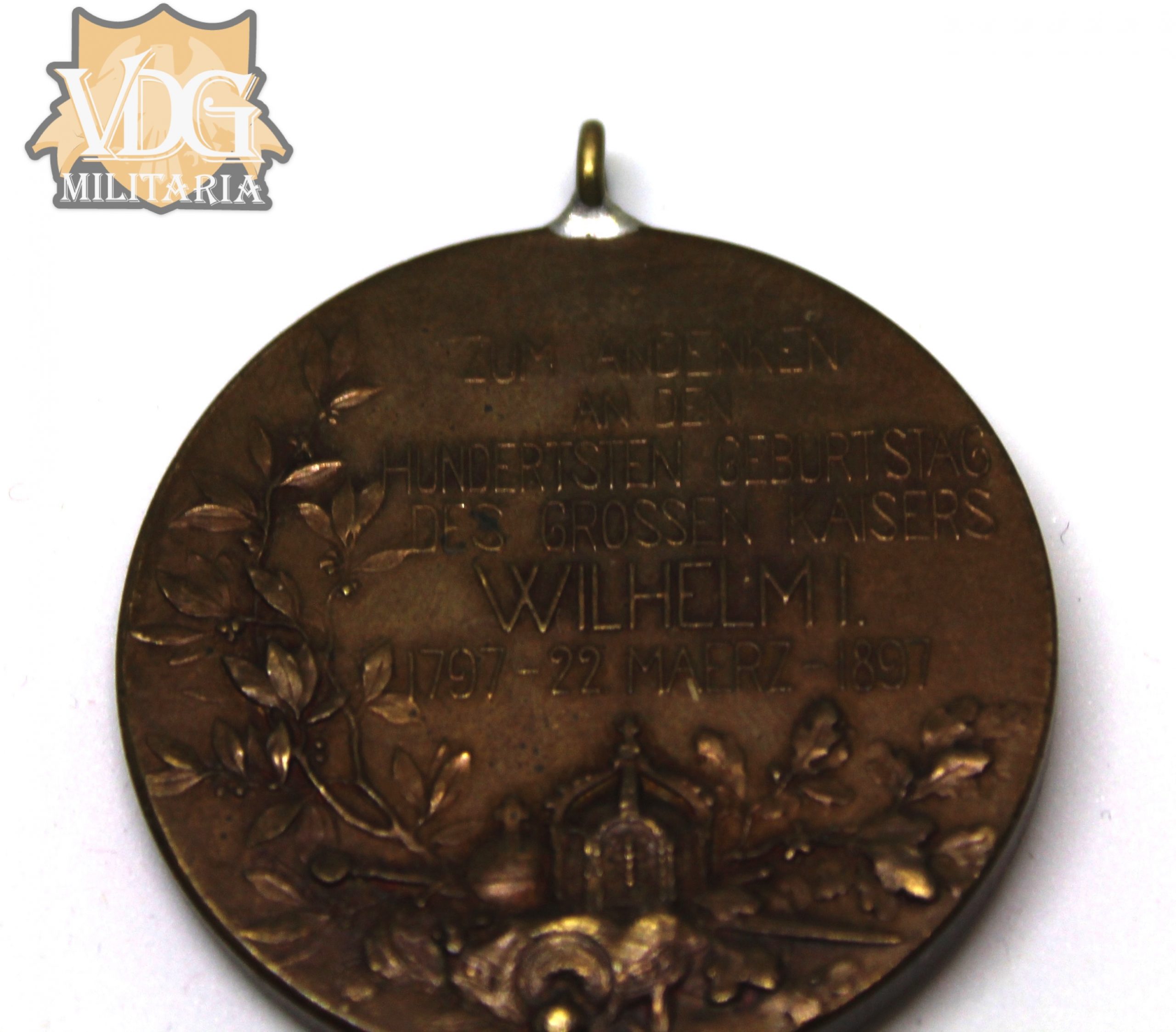 Pre WW1 German The Kaiser Wilhelm Memorial Medal (Kaiser-Wilhelm-Erinnerungsmedaille Zentenarmedaille) - Image 3