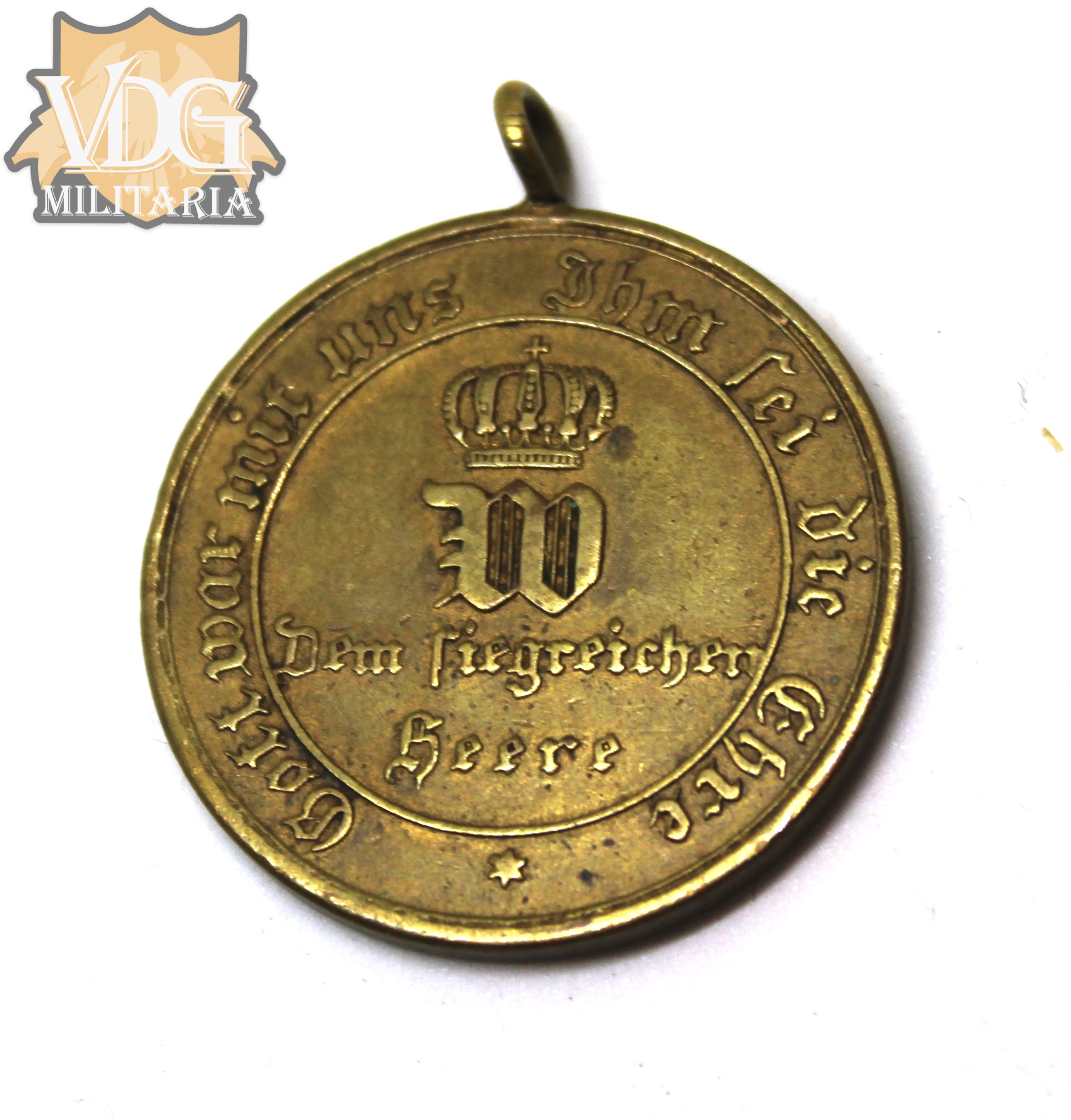 Prussian Franco-Prussian War Medal 1870/1871 (Kriegsdenkmünze für Kämpfer) - Image 2