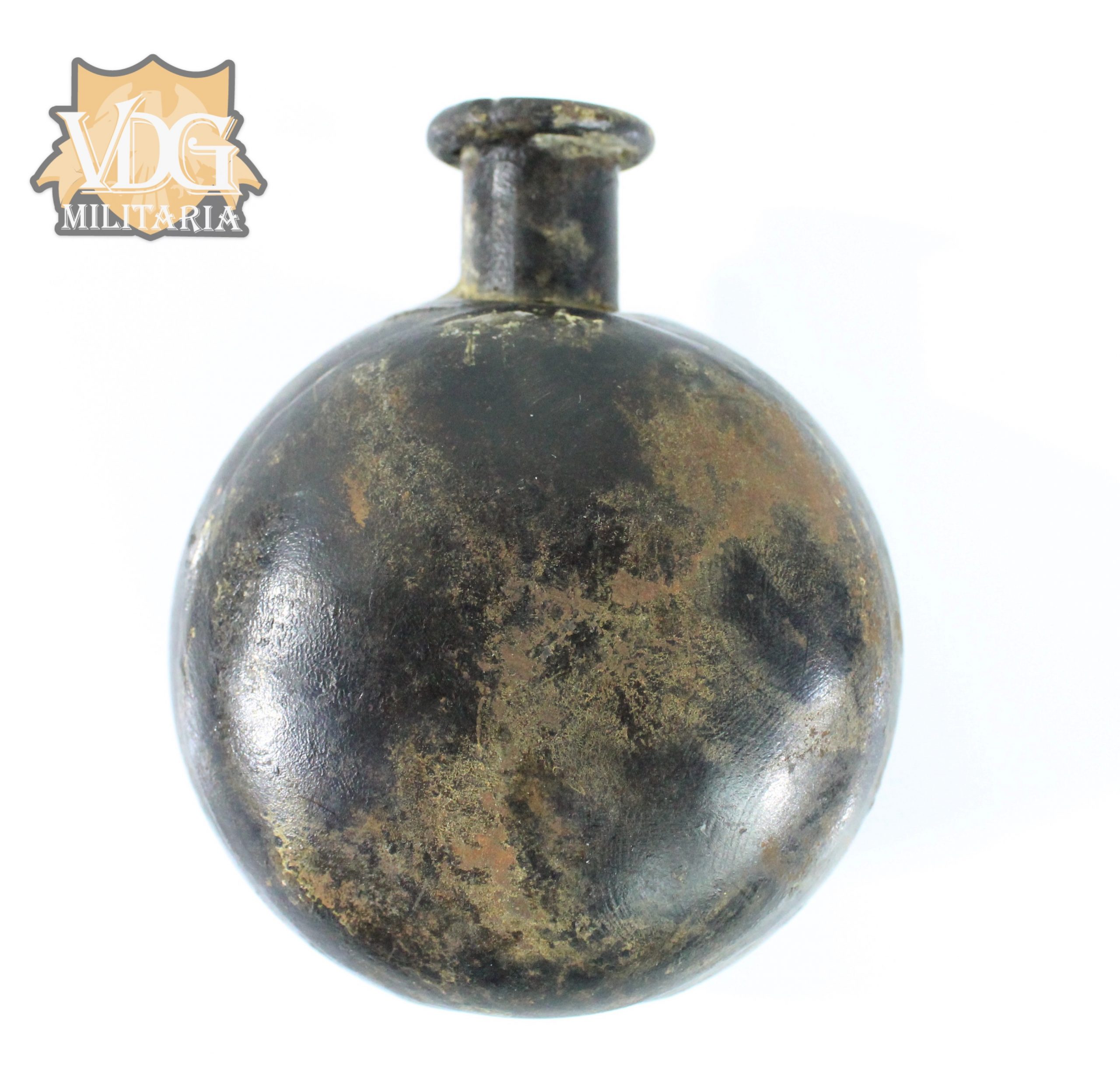 US Civil War Ceramic Powder Flask - Image 9