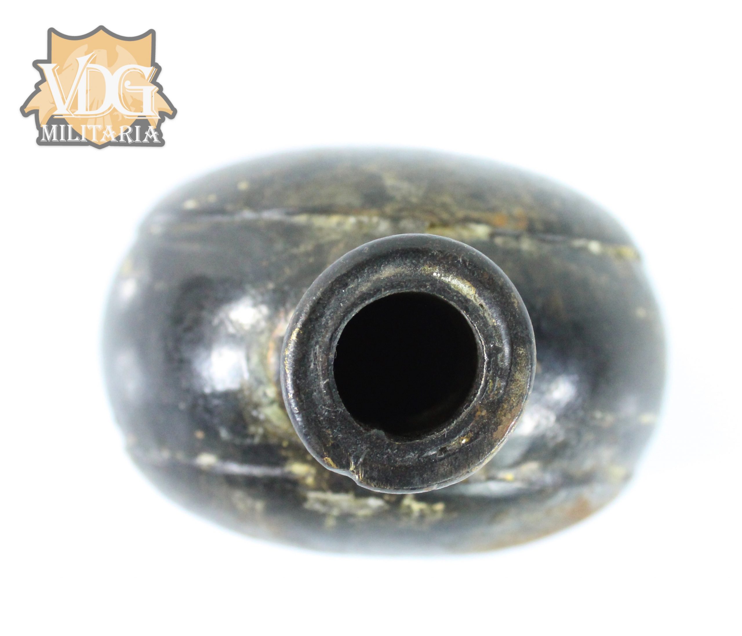US Civil War Ceramic Powder Flask - Image 8