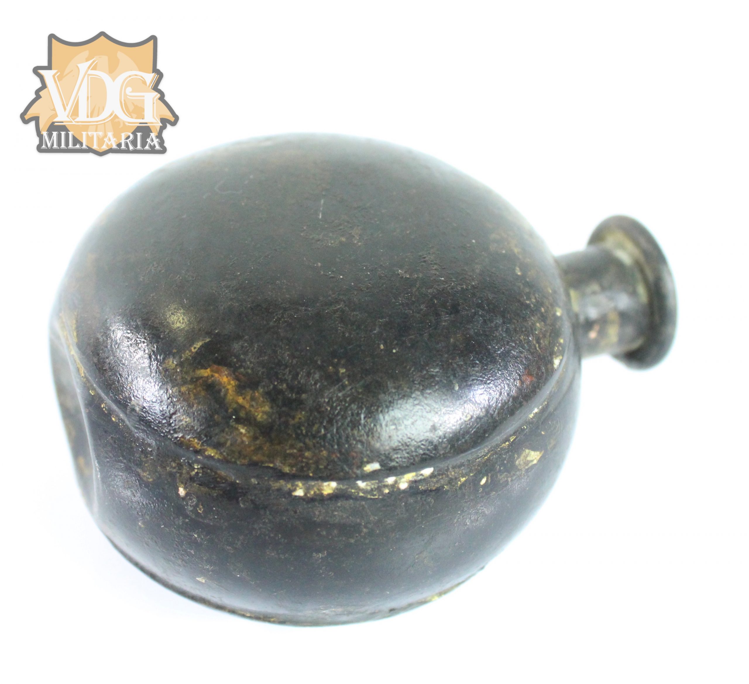 US Civil War Ceramic Powder Flask - Image 7