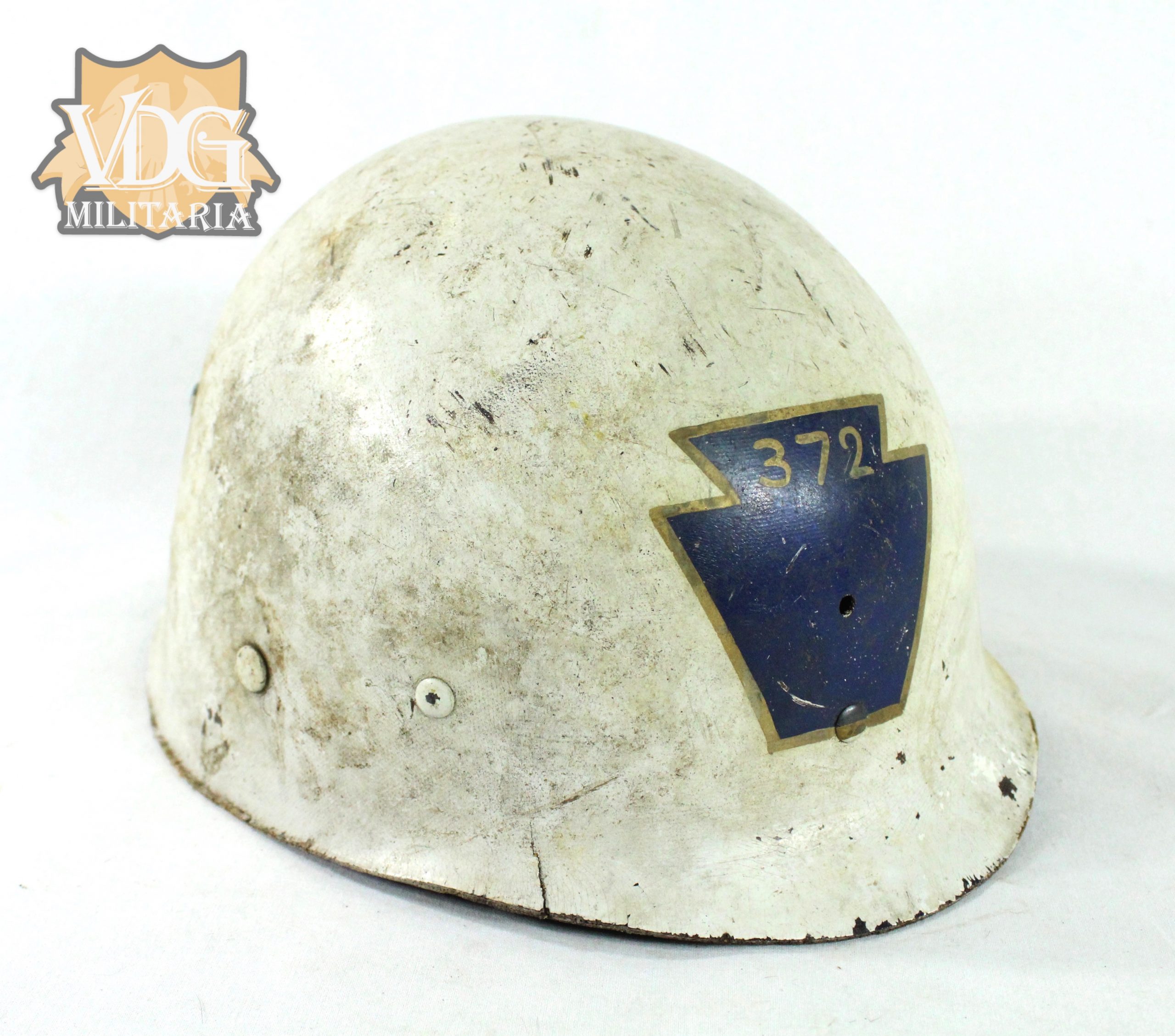 Korean War Era US Army Pennsylvania 372nd National Guard Firestone 1951 M1 Helmet Liner