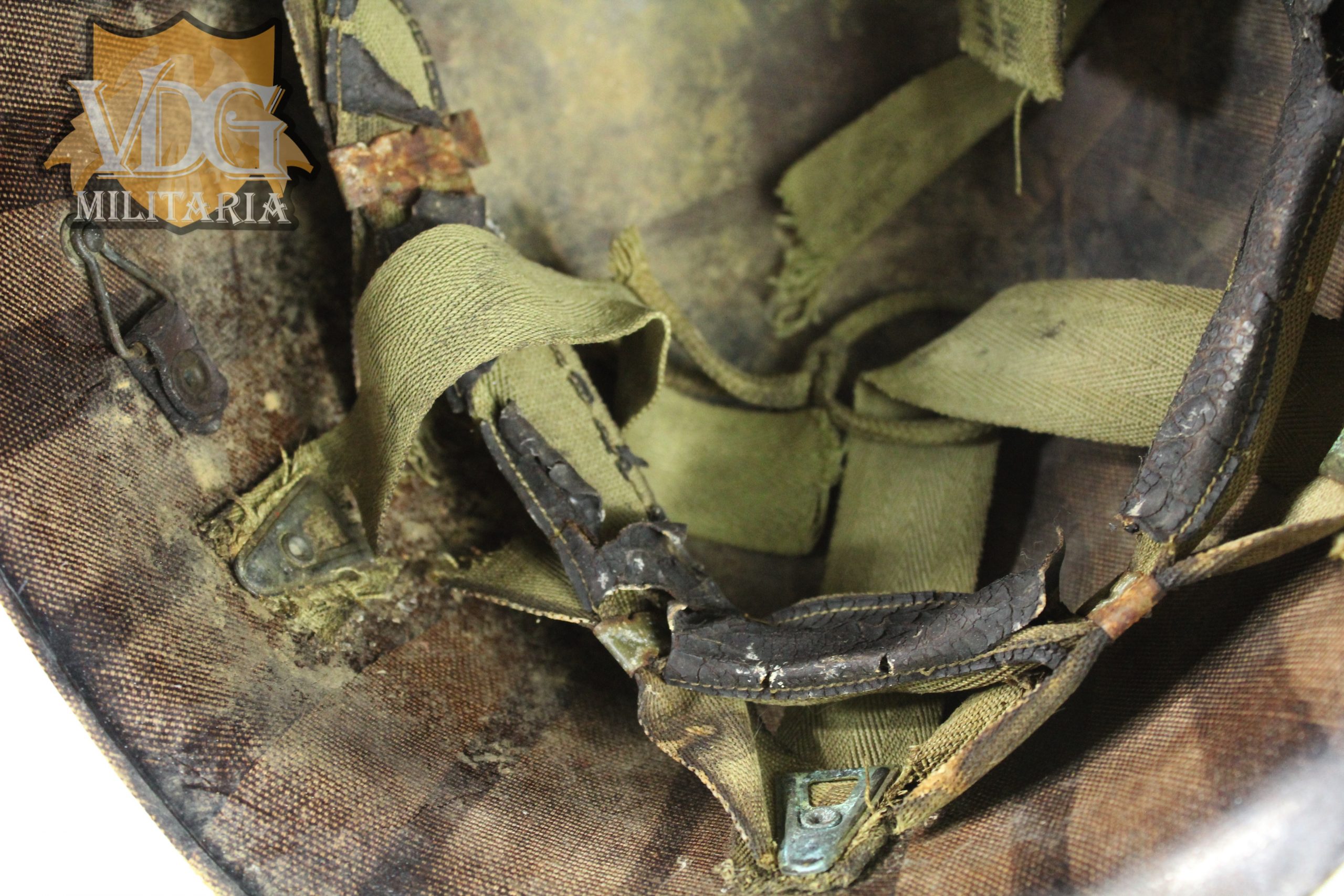 Korean War Era US Army Pennsylvania 372nd National Guard Firestone 1951 M1 Helmet Liner - Image 11