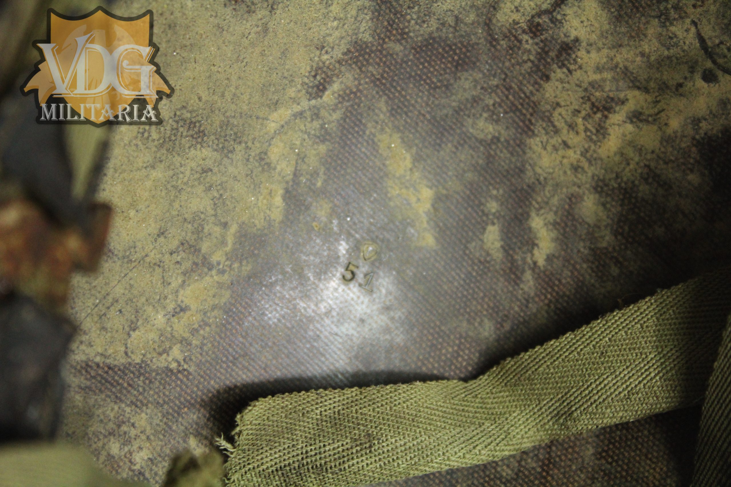 Korean War Era US Army Pennsylvania 372nd National Guard Firestone 1951 M1 Helmet Liner - Image 13