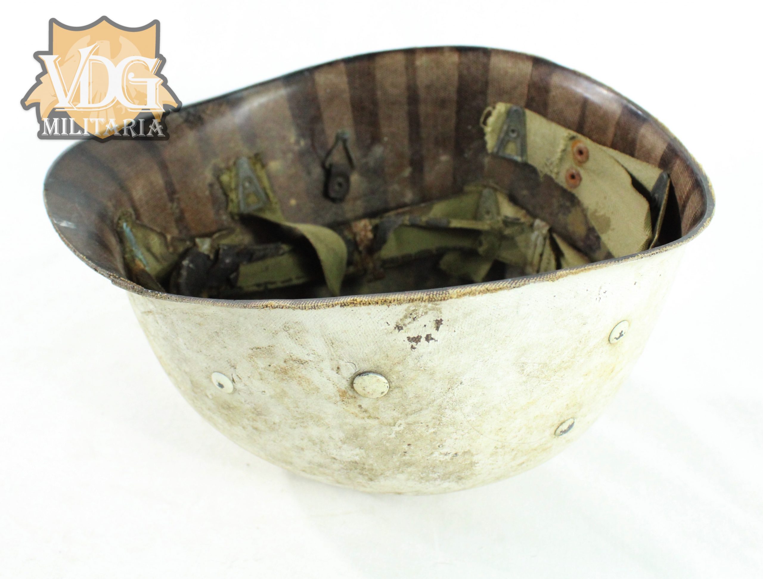 Korean War Era US Army Pennsylvania 372nd National Guard Firestone 1951 M1 Helmet Liner - Image 15