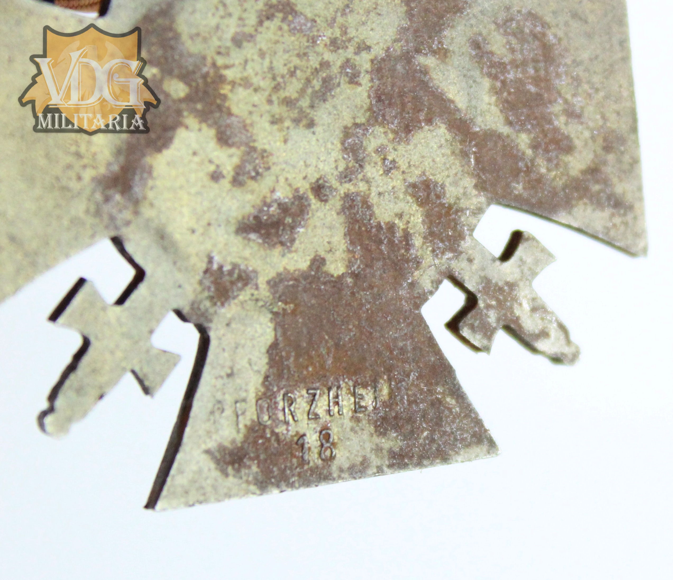 WW1 German Parade Mounted Hindenburg Cross with Swords-Pforzheim 18, - Image 6