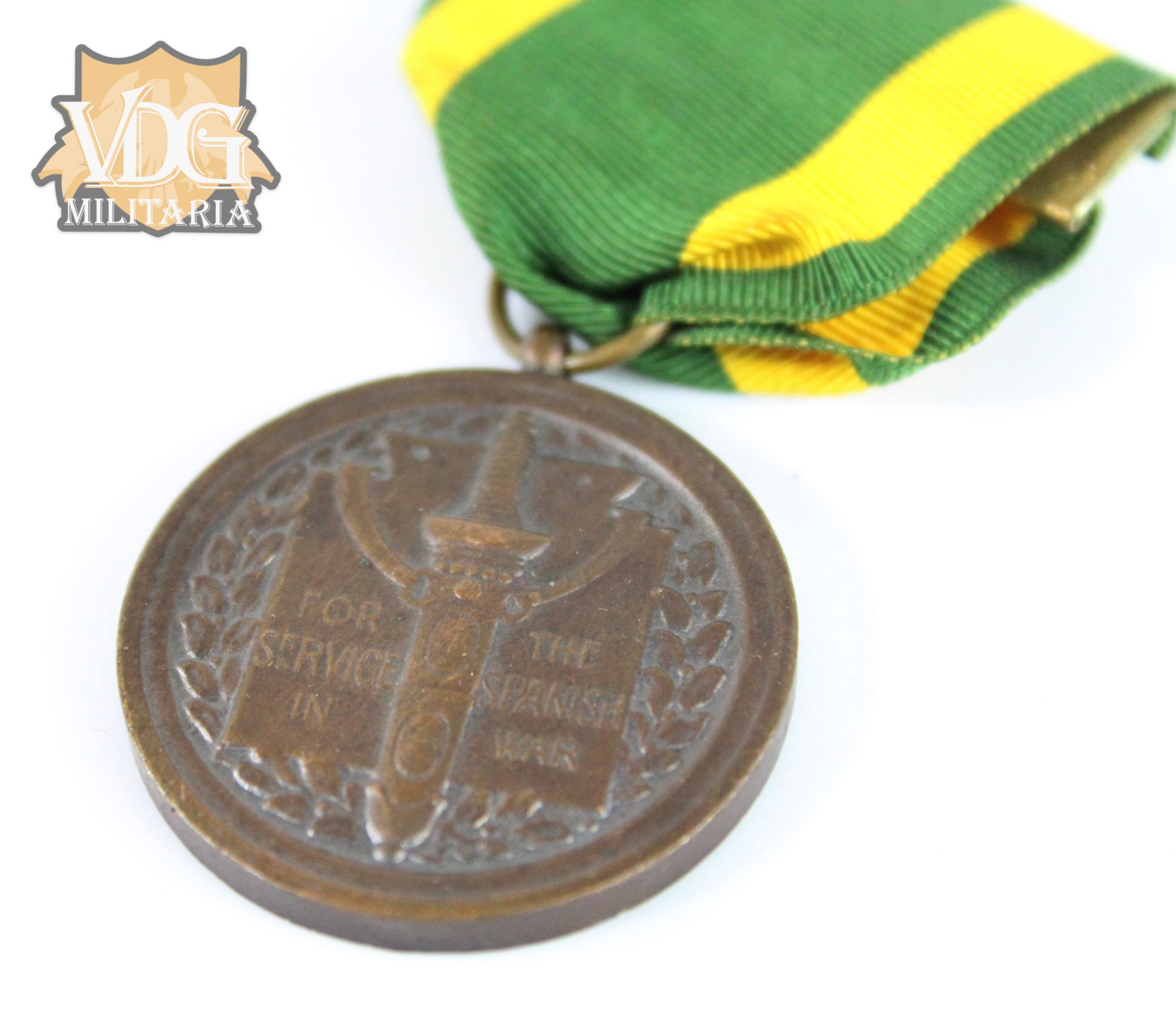 Spanish American War US "Spanish War" Service Medal (Remounted) - Image 6