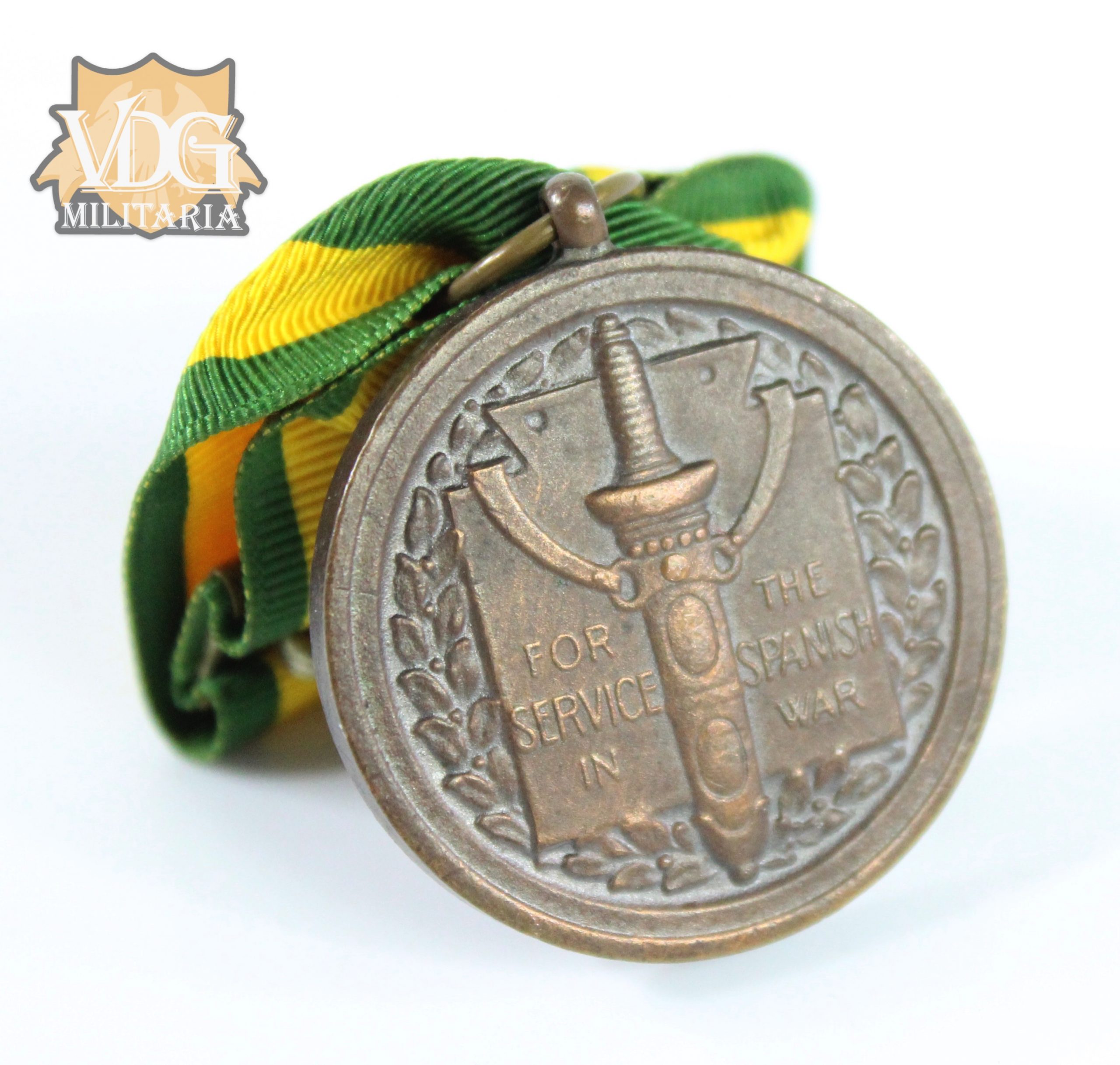 Spanish American War US "Spanish War" Service Medal (Remounted) - Image 7