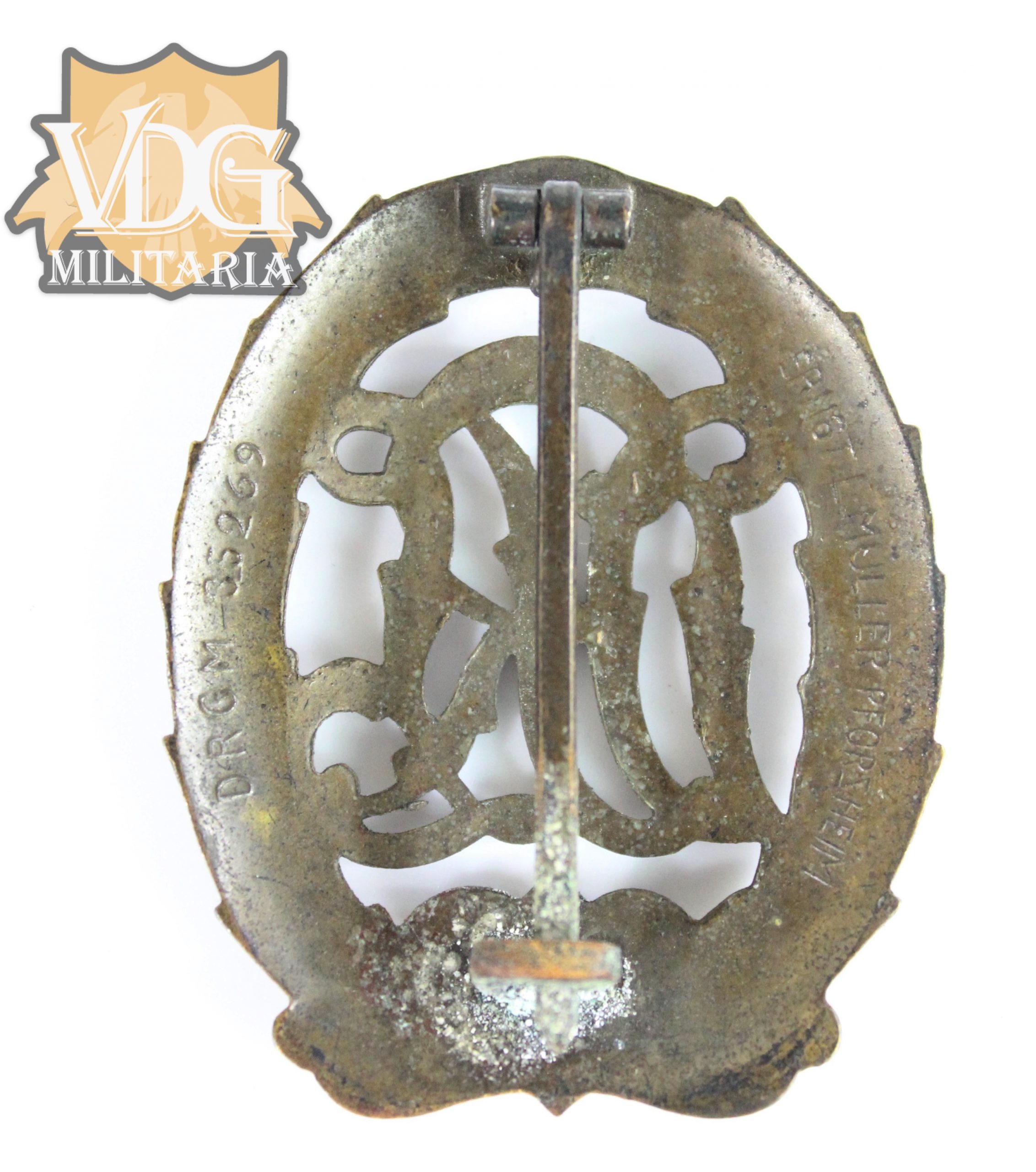 WW2 German DRL Sports Badge- DRGM 35269, Ernst L Müller Pforzheim - Image 2