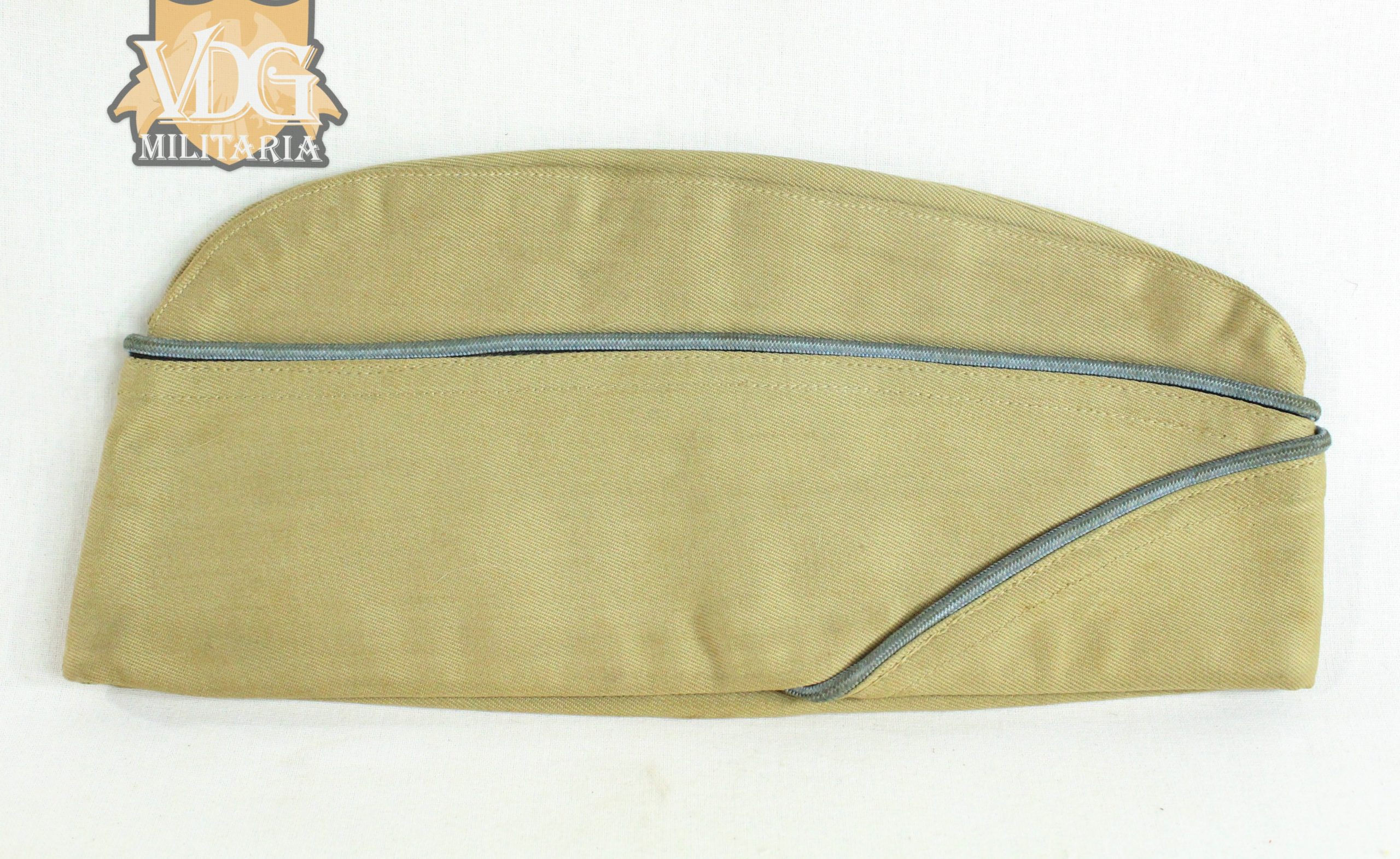 WW2 US Army Tan Infantry Piped Garrison Cap-Size 7