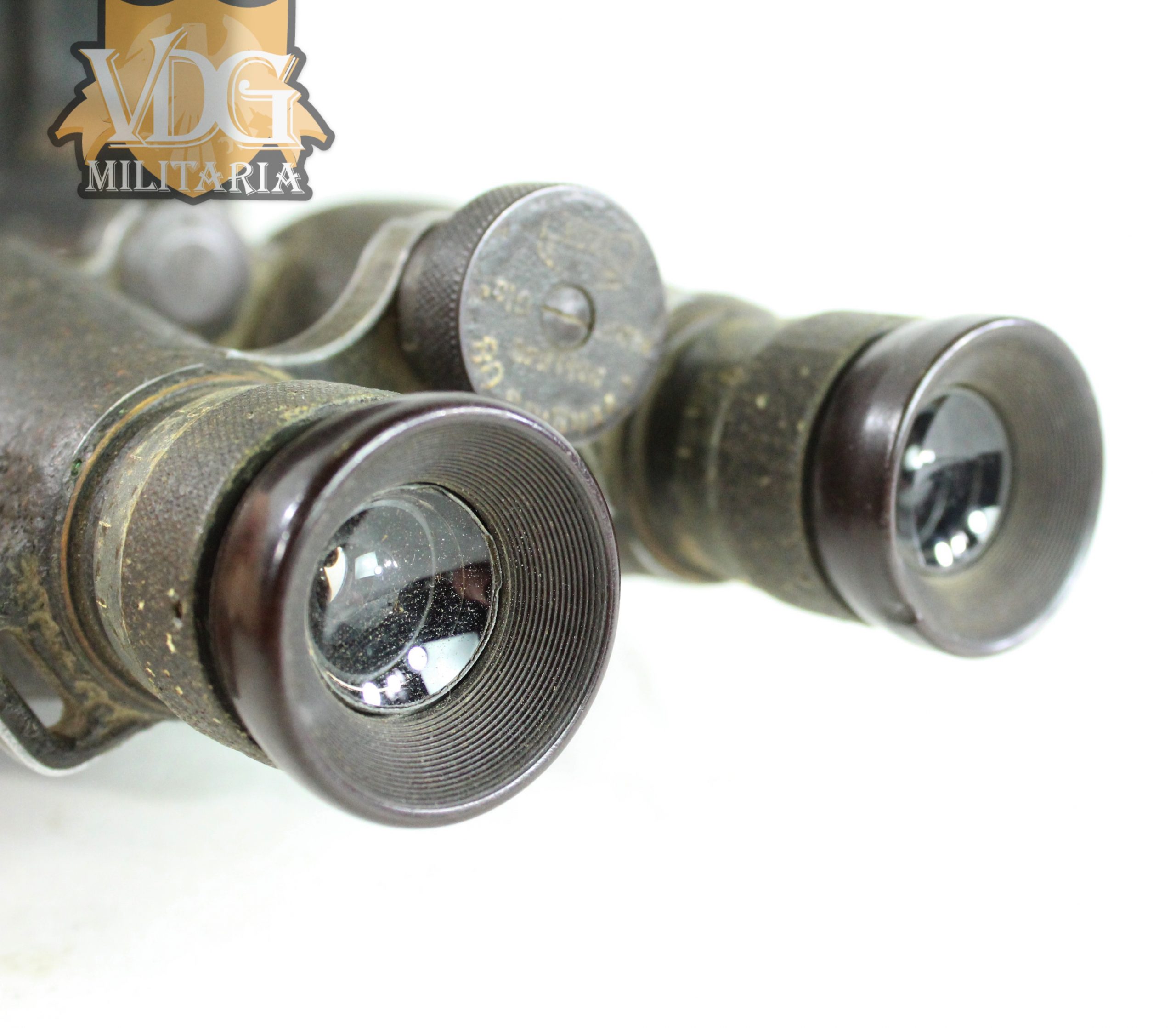 WW1 German Fernglas 08 Field Binoculars with Original Case - Image 3