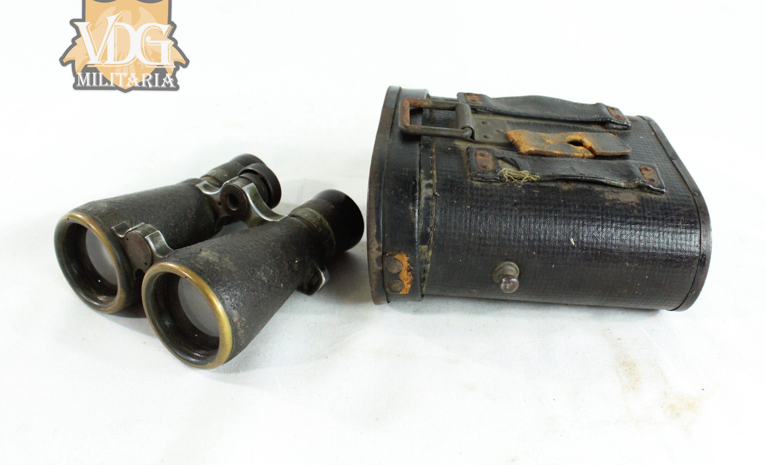 WW1 German Fernglas 08 Field Binoculars with Original Case - Image 19