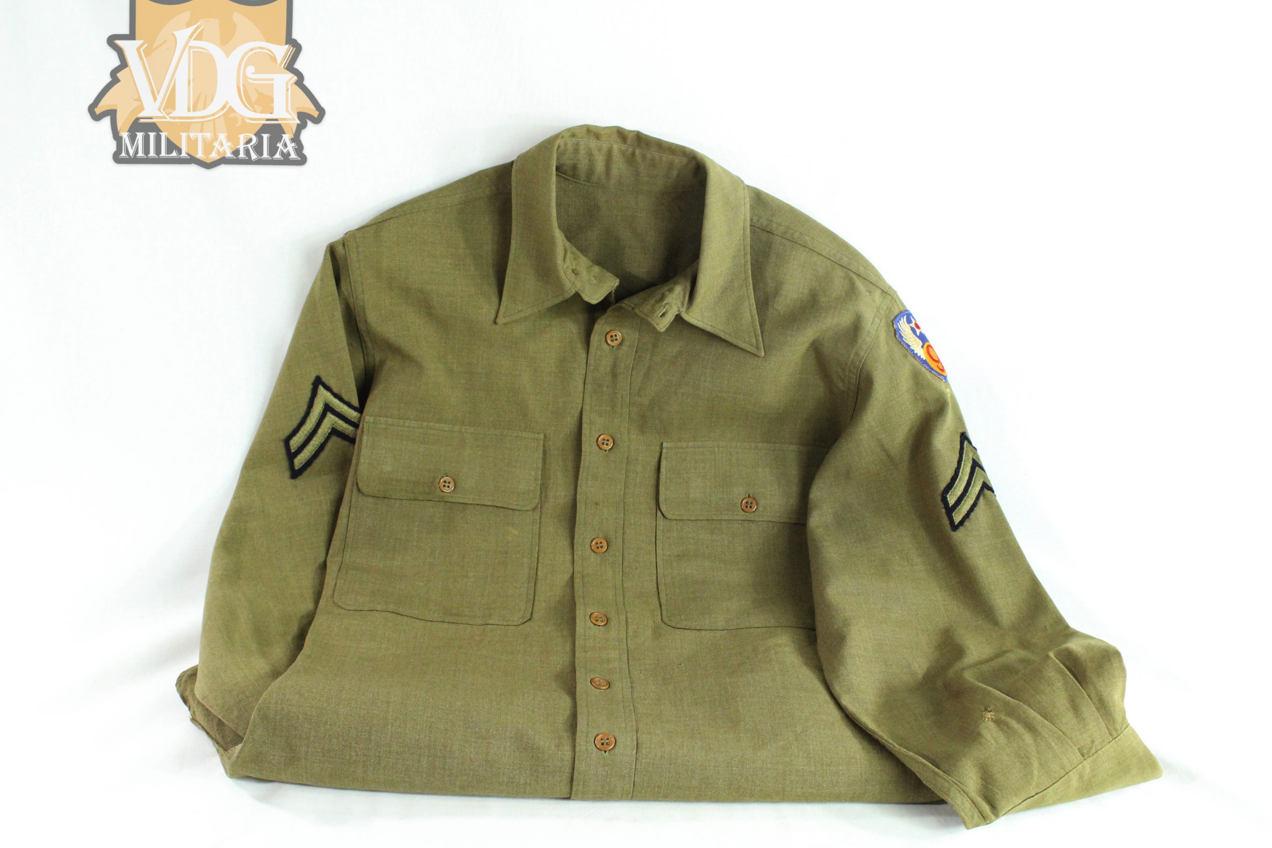 WW2 US Army 9th Air Force Corporals Wool Shirt