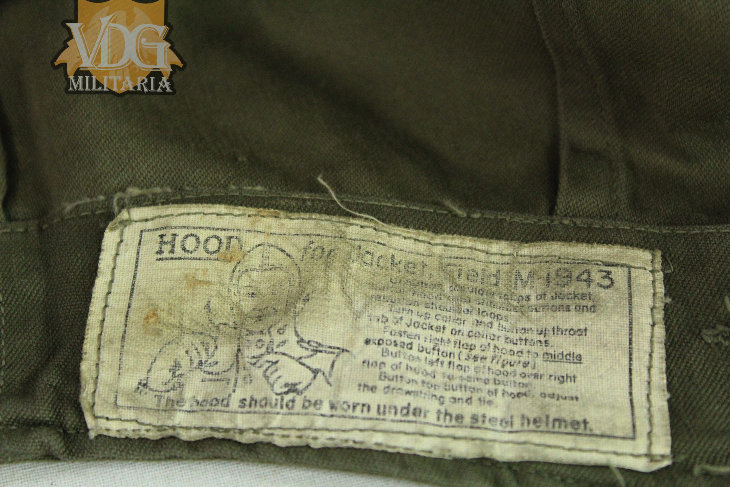 WW2 US M43 Jacket Hood-Numbered - Image 5