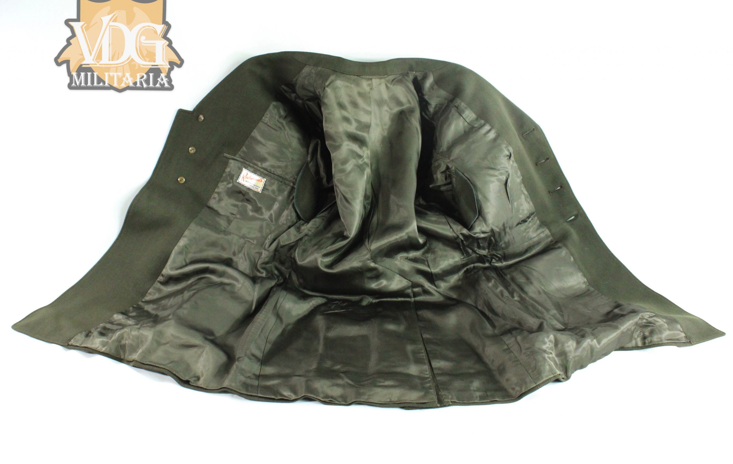 WW2 US Army 2nd Lieutenant Officer’s Class A Dress Jacket by Redman’s Tailors (Houston, Texas) with Size 6 ¾ Pinks Garrison Cap - Image 5