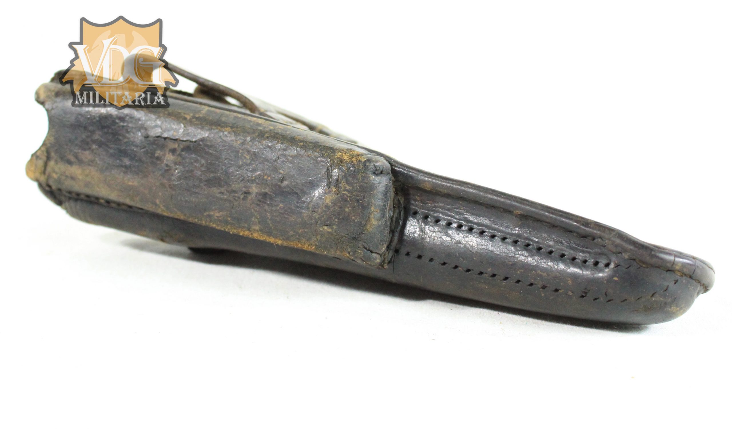 WW1 German Luger P08 Holster Black Leather 1918 Sanitäts-Staffel 298 Marked - Image 8