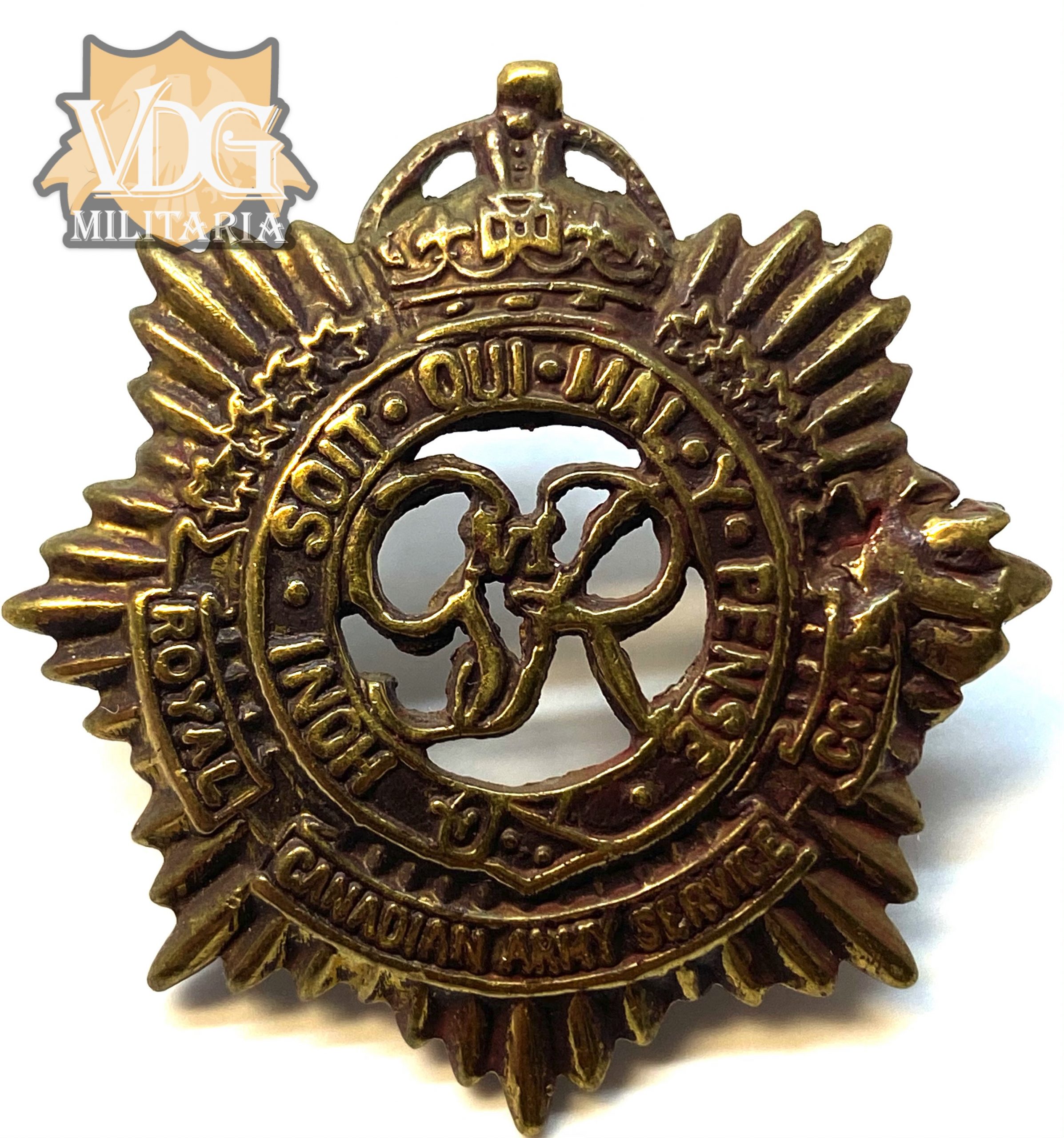 WW2 Royal Canadian Army Service Cap Badge