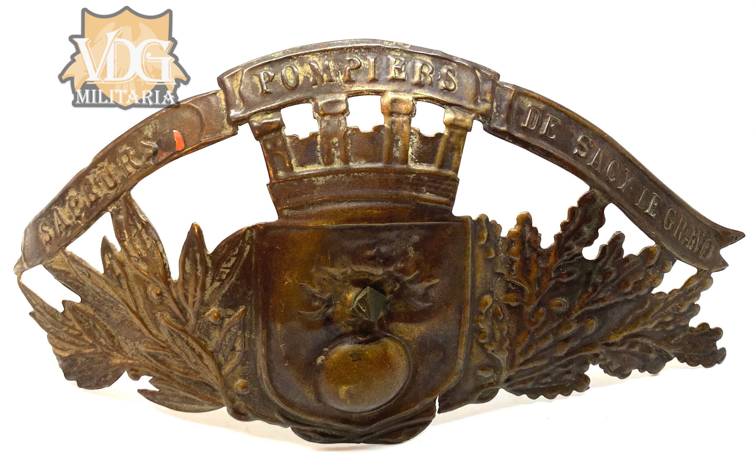 19th Century French Fire Helmet Front Plate