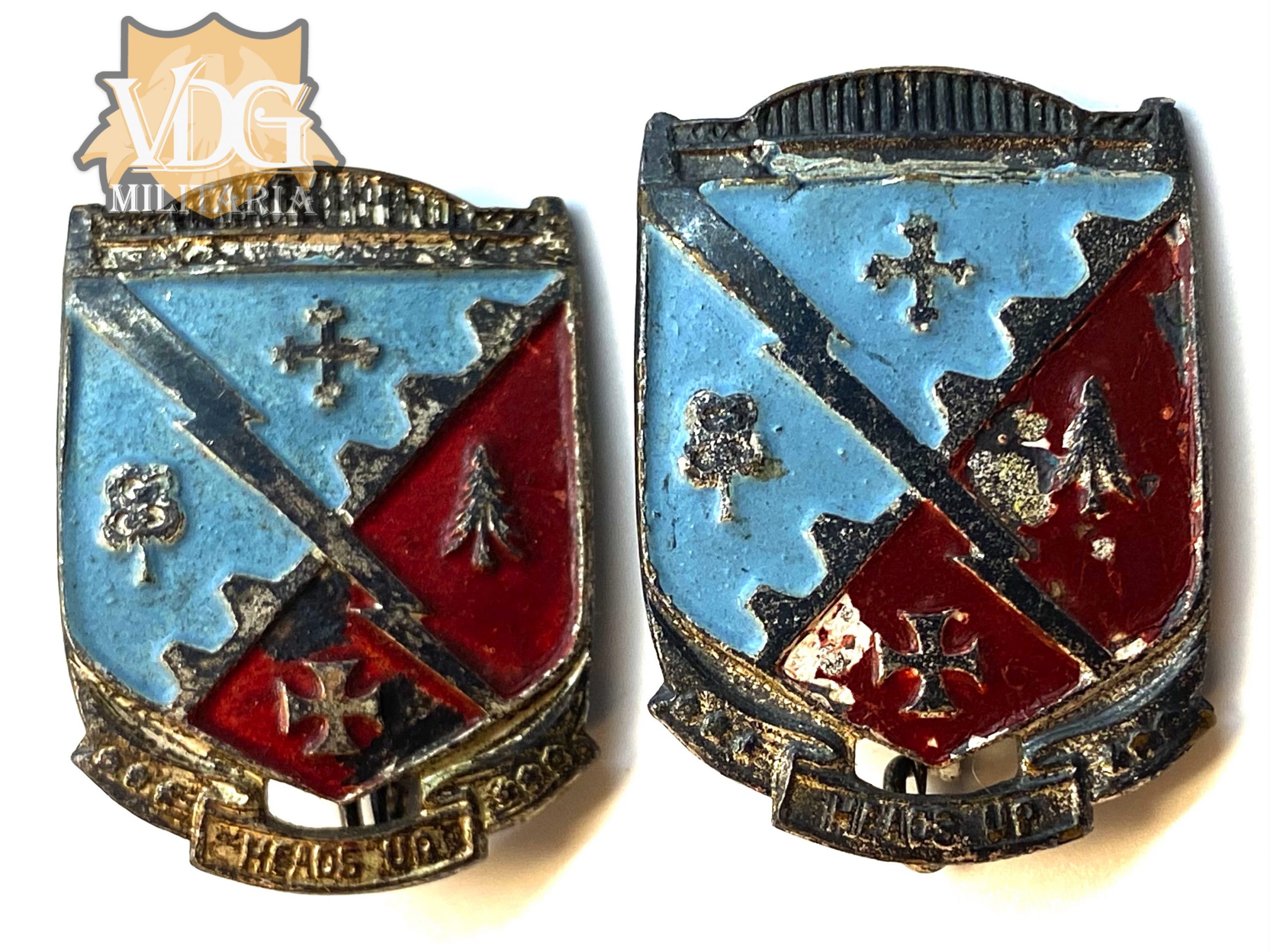 WW2 US Army German Made DI "Heads Up" Motto