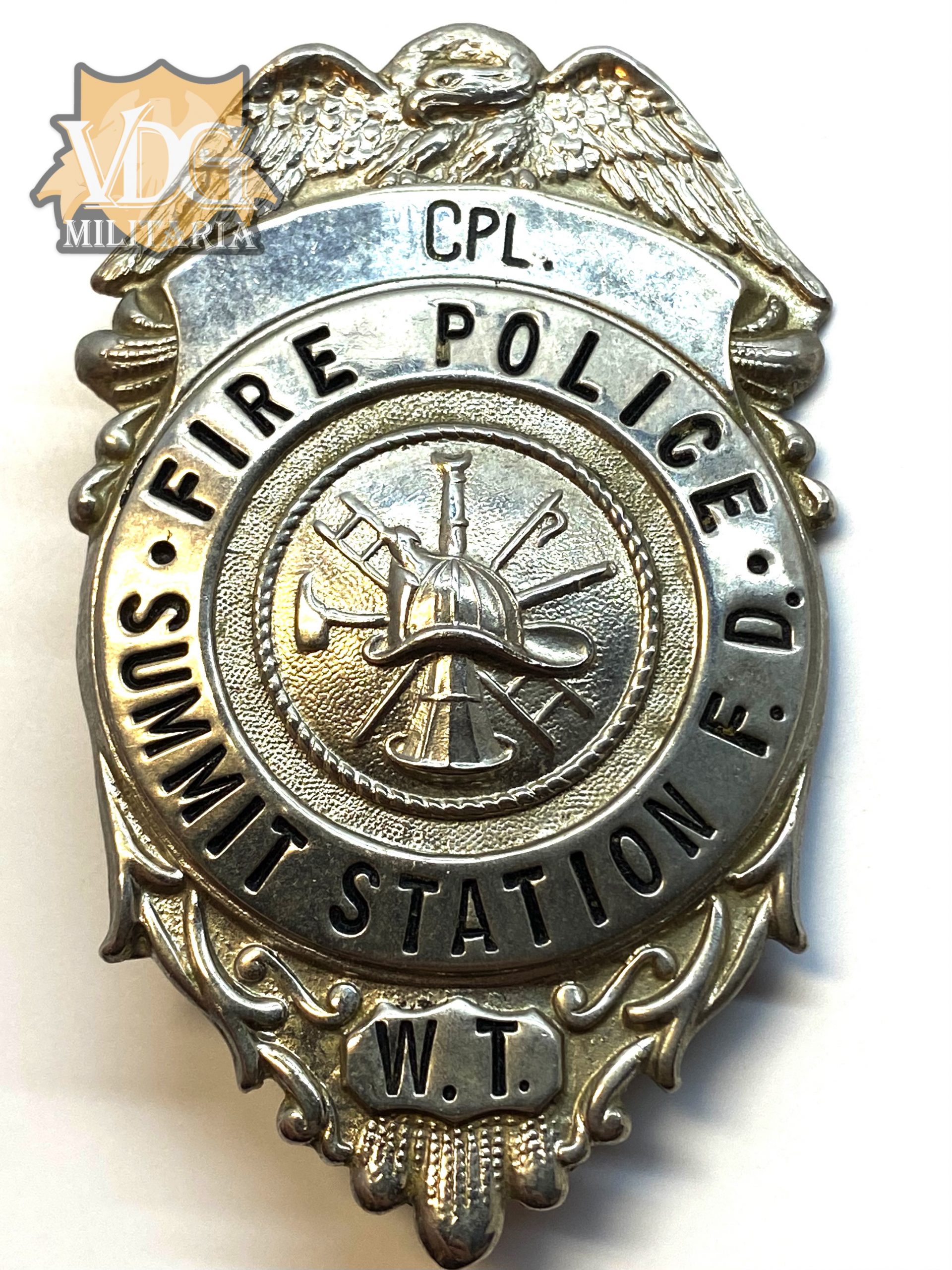Obsolete CPL. Fire Police Summit Station W.T.