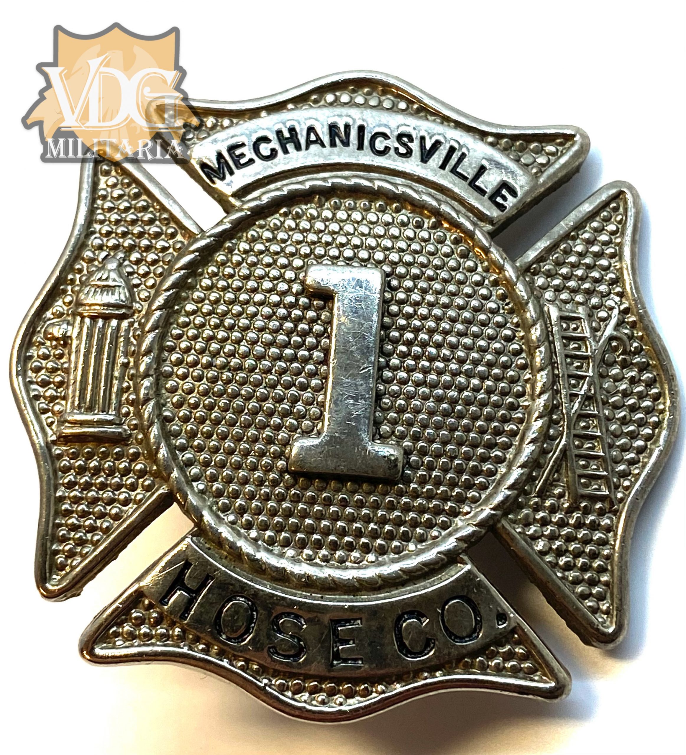 Obsolete Fire Department Badge FD Mechanicsville (Virginia) Hose Co. 1