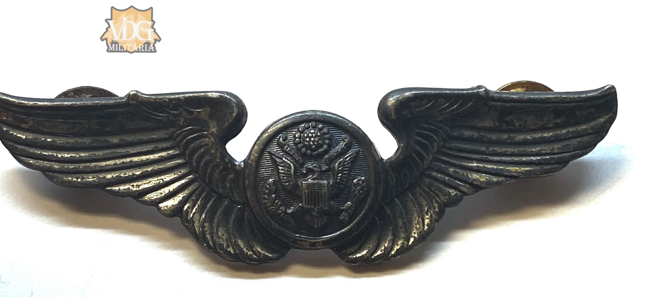 WW2 US Army Air Force Aircrew Wings Badge-Sterling Silver