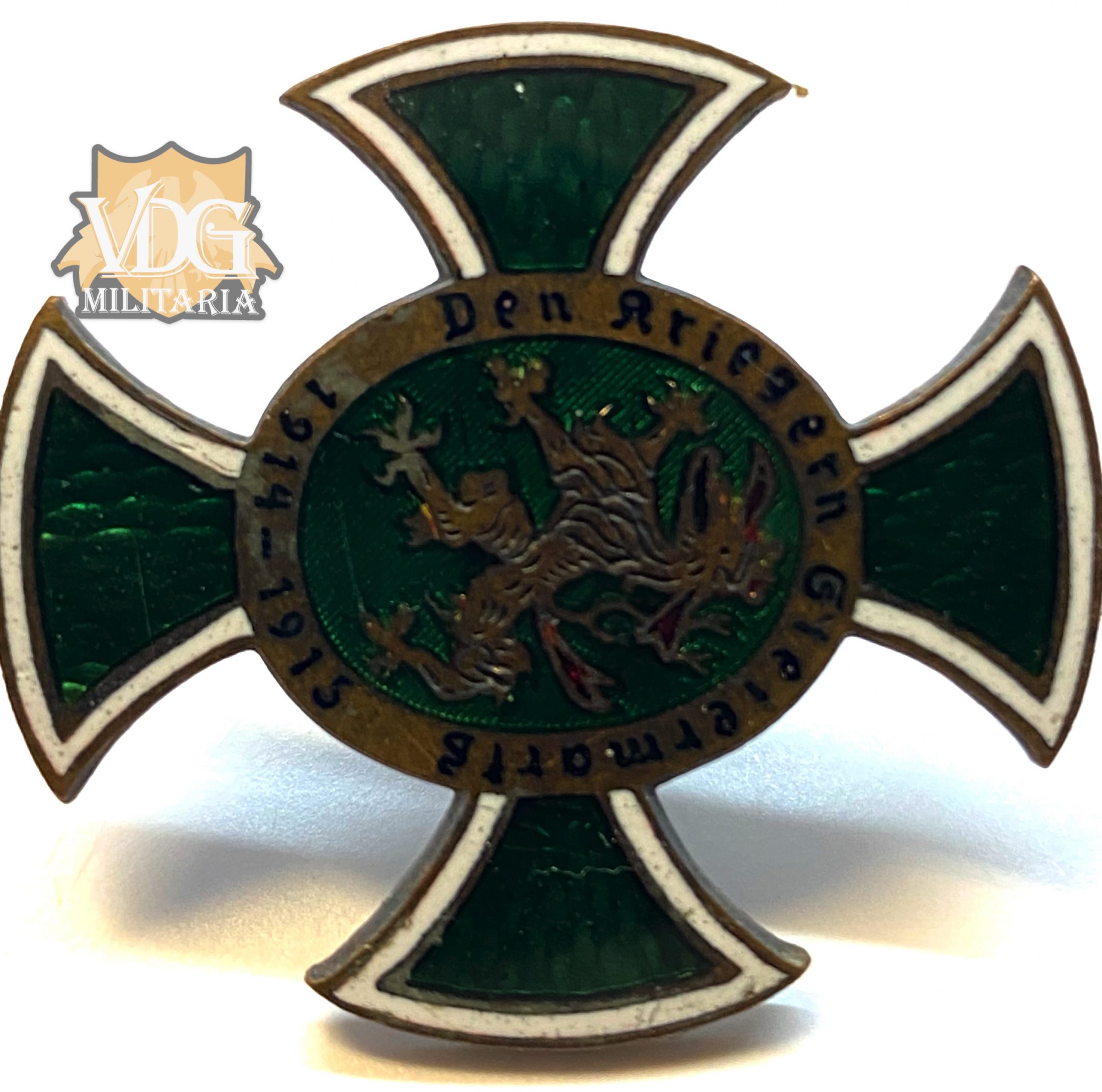 WW1 Era German "Den Kriegern Gleiermarts" Enamel Badge