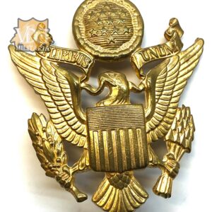 WW2 Era US Army Metal Officers Visor Insignia Badge