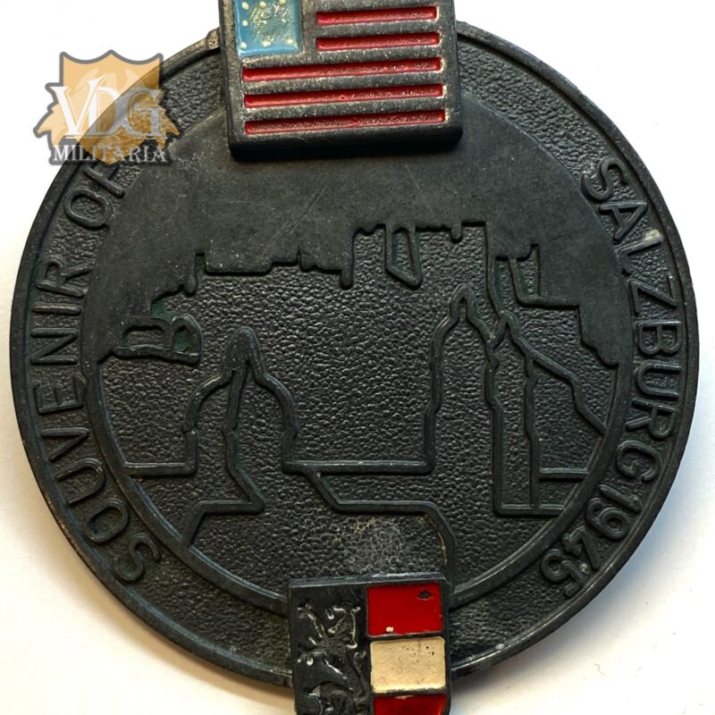 WW2 US Army Liberation of Salzburg Souvenir Theatre Made Badge