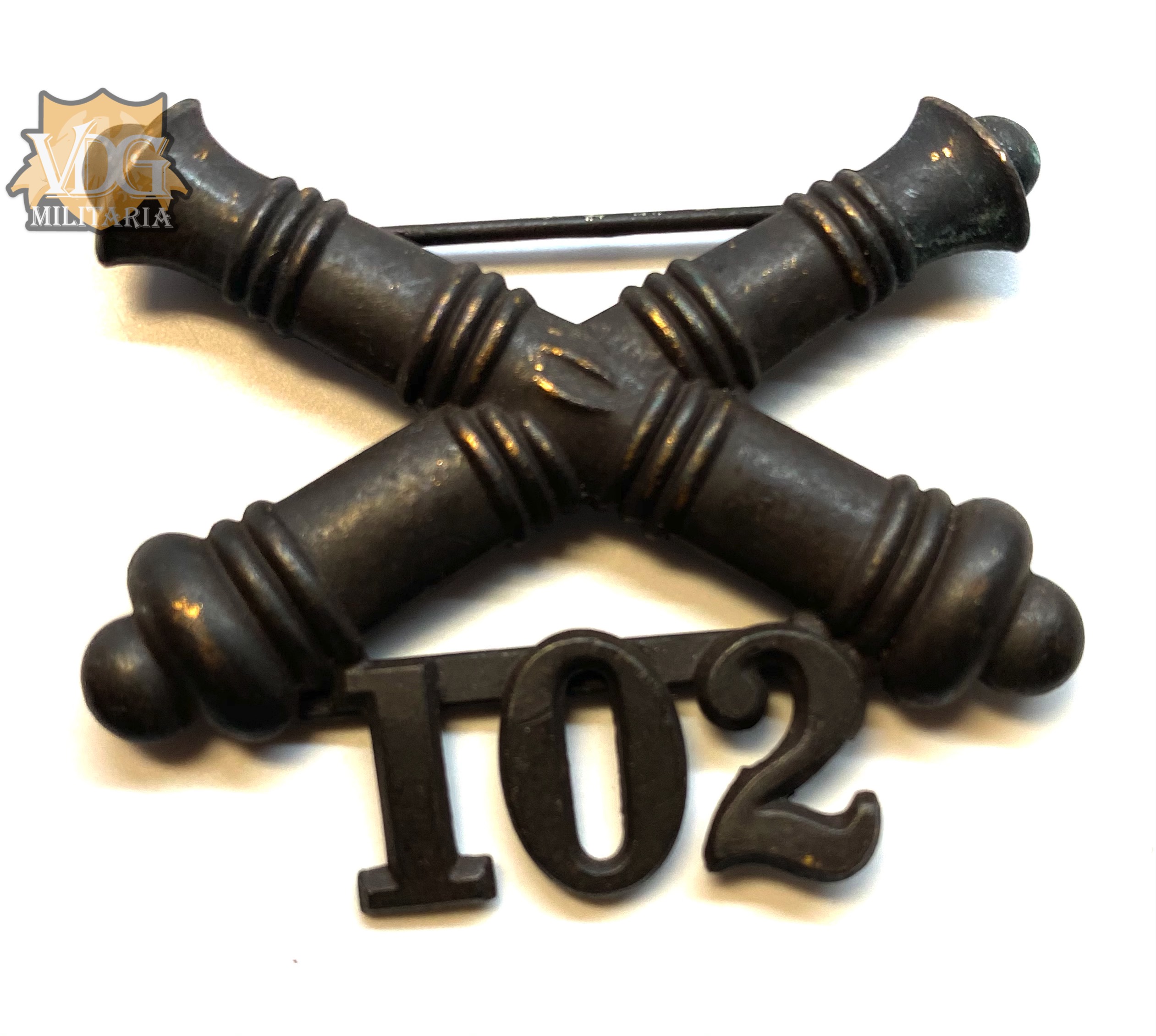 US Spanish American War Era 102nd Artillery Pin Badge