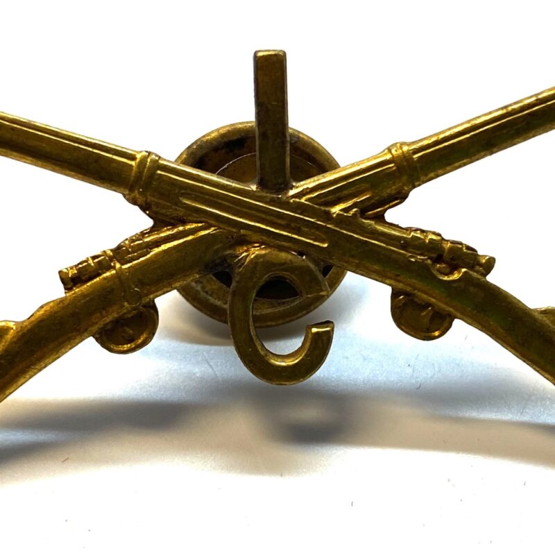 US Spanish American War 1st Infantry, Company "C" Screwback Badge
