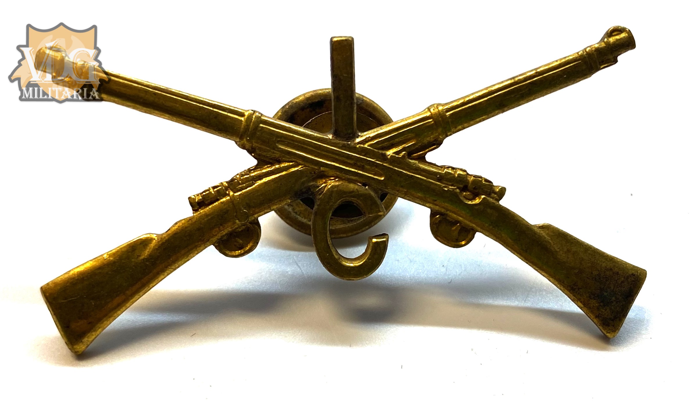 US Spanish American War 1st Infantry, Company "C" Screwback Badge
