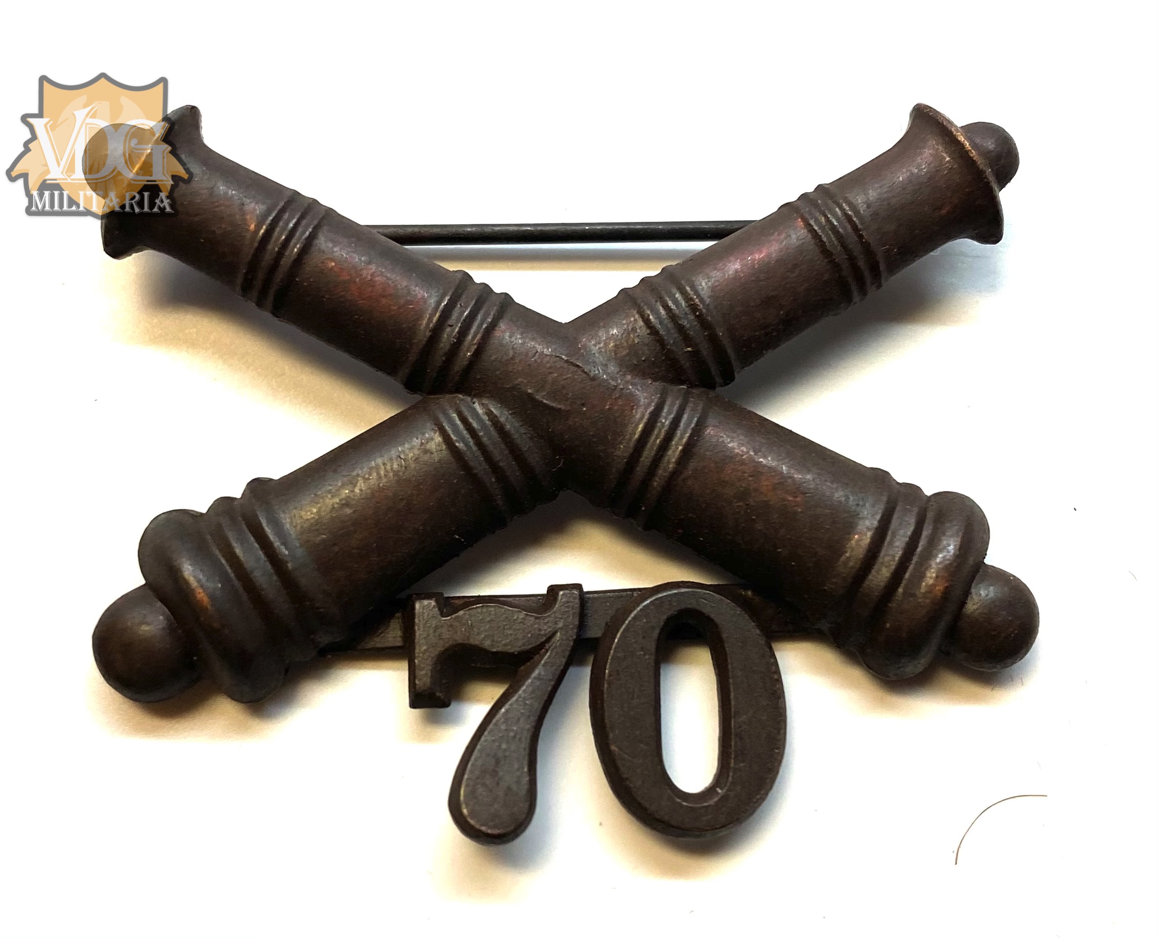 US Spanish American War Era 70th Artillery Pin Badge