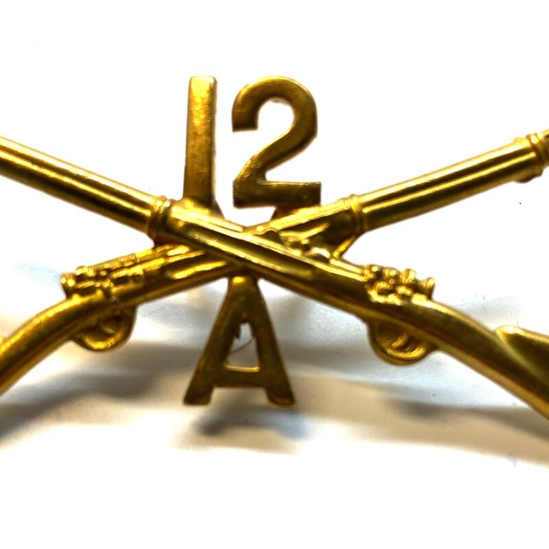 US Spanish American War 12th Infantry, Company "A" Pin Badge