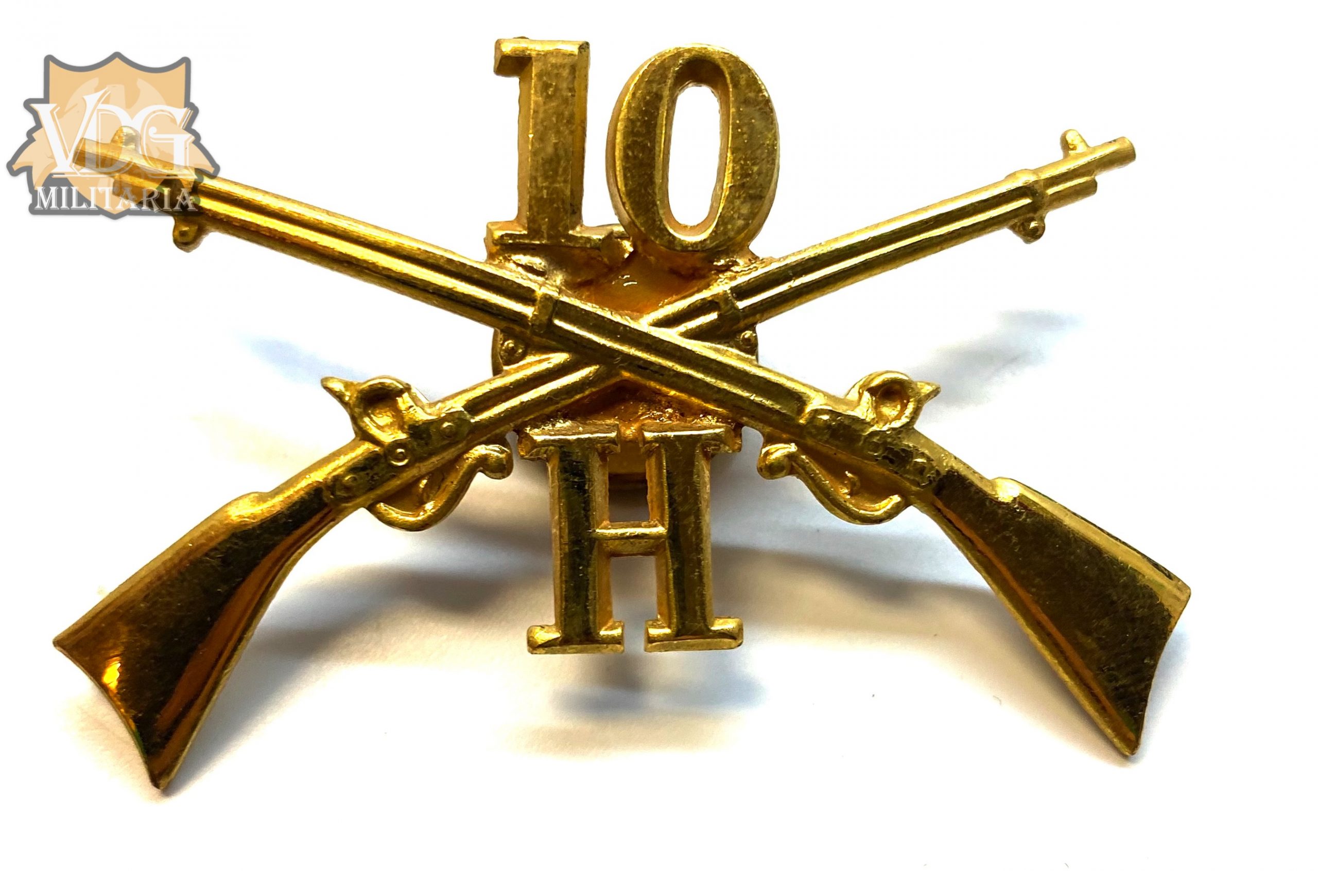 US Spanish American War 10th Infantry, Company "H" Screwback Badge