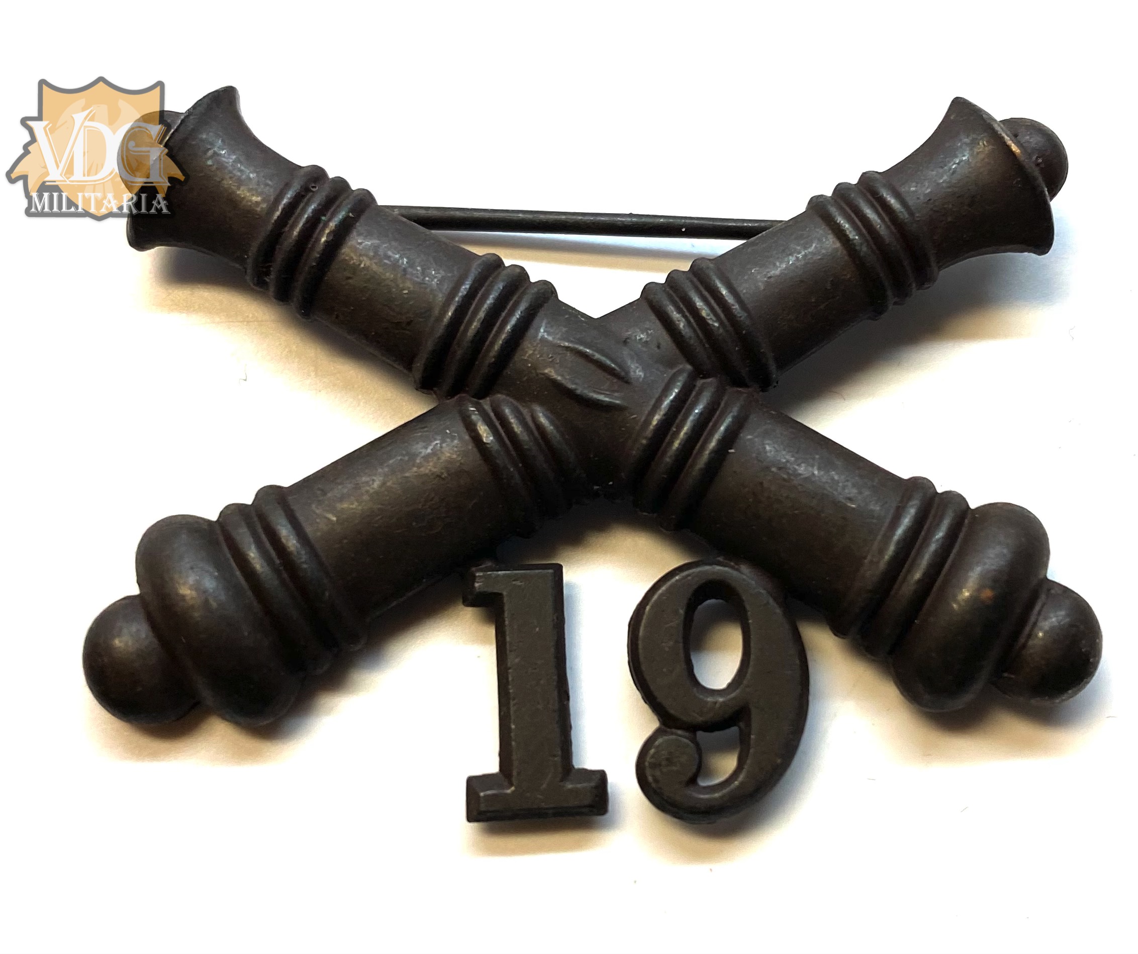 US Spanish American War Era 19th Artillery Pin Badge