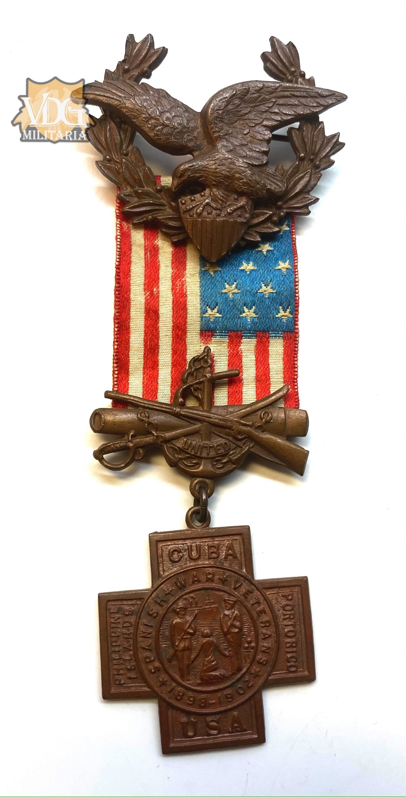 US United Spanish American War Veterans Medal-Numbered #70019