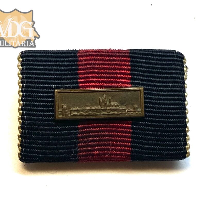 WW2 German Czech Annexation Ribbon Bar with Prague Castle Spange